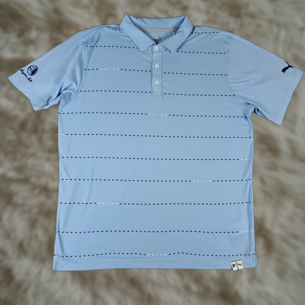 Puma PUMA Golf Polo Shirt Mens Size L Blue Cotton Short Sleeve Casual Polo Adult Regular Fit Sports Wear Size US L / EU 52-54 / 3 - 1 Thumbnail