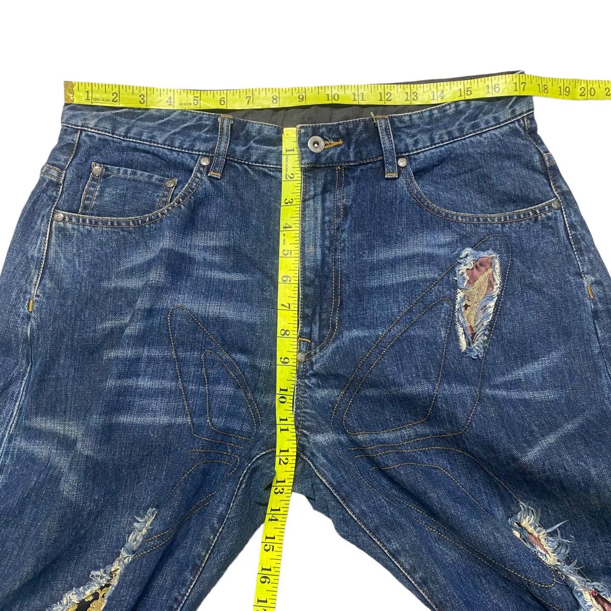 Fiberops FIBEROPS Denim Patchwork Jeans Size US 34 / EU 50 - 17 Thumbnail