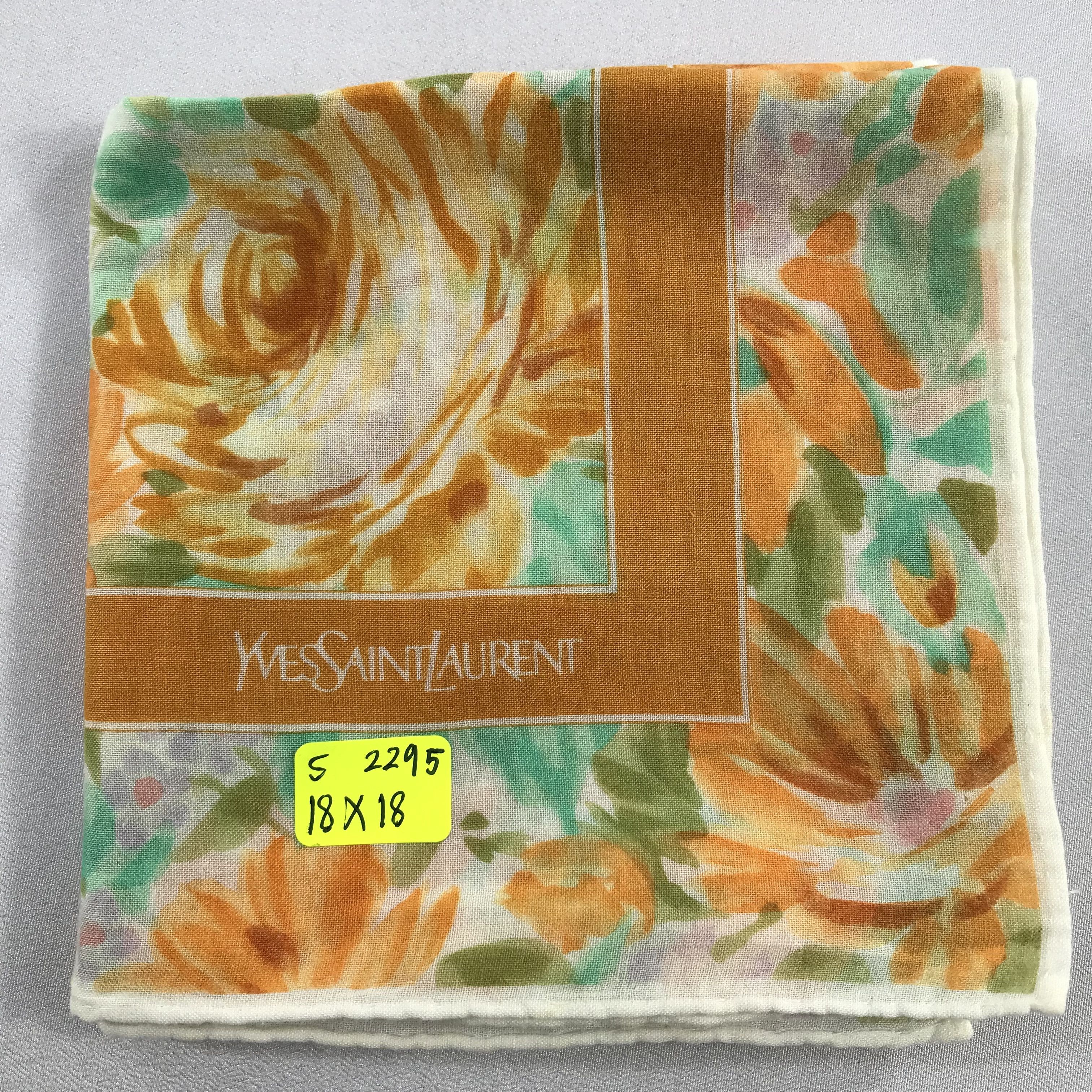 Vintage × Yves Saint Laurent Yves Saint Laurent Bandana / Handkerchief/Neckerchief -S2295 Size ONE SIZE - 5 Thumbnail