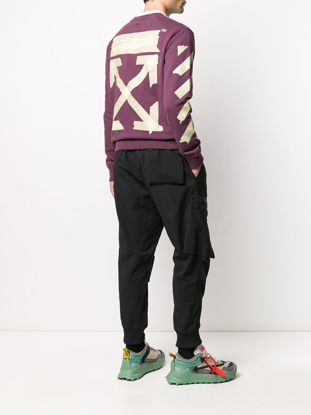 Off-White Purple Tape Arrows Logo Sweatshirt Size US M / EU 48-50 / 2 - 2 Thumbnail