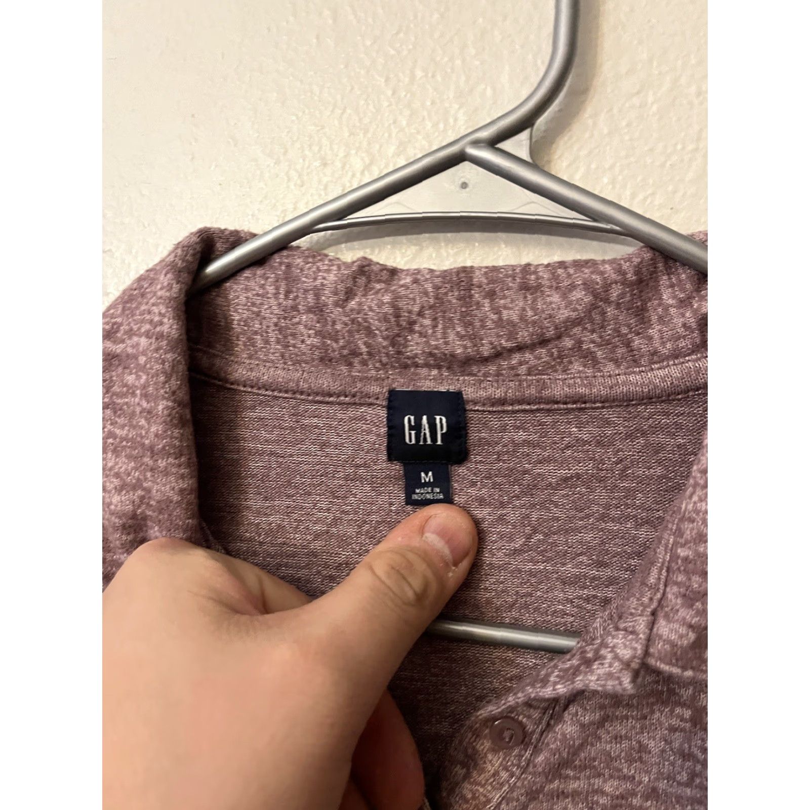 Gap Gap Sweatshirt Women's Medium Lightweight Purple Collared Long Sleeve Knit Pullover 90s Vintage Style Womens Size M / US 6-8 / IT 42-44 - 2 Thumbnail
