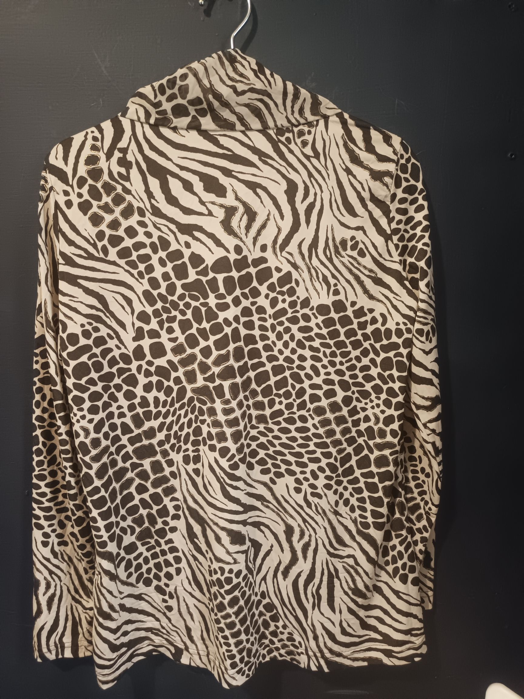Japanese Brand Women leopard blouse animal print cowl neck Size L / US 10 / IT 46 - 9 Thumbnail