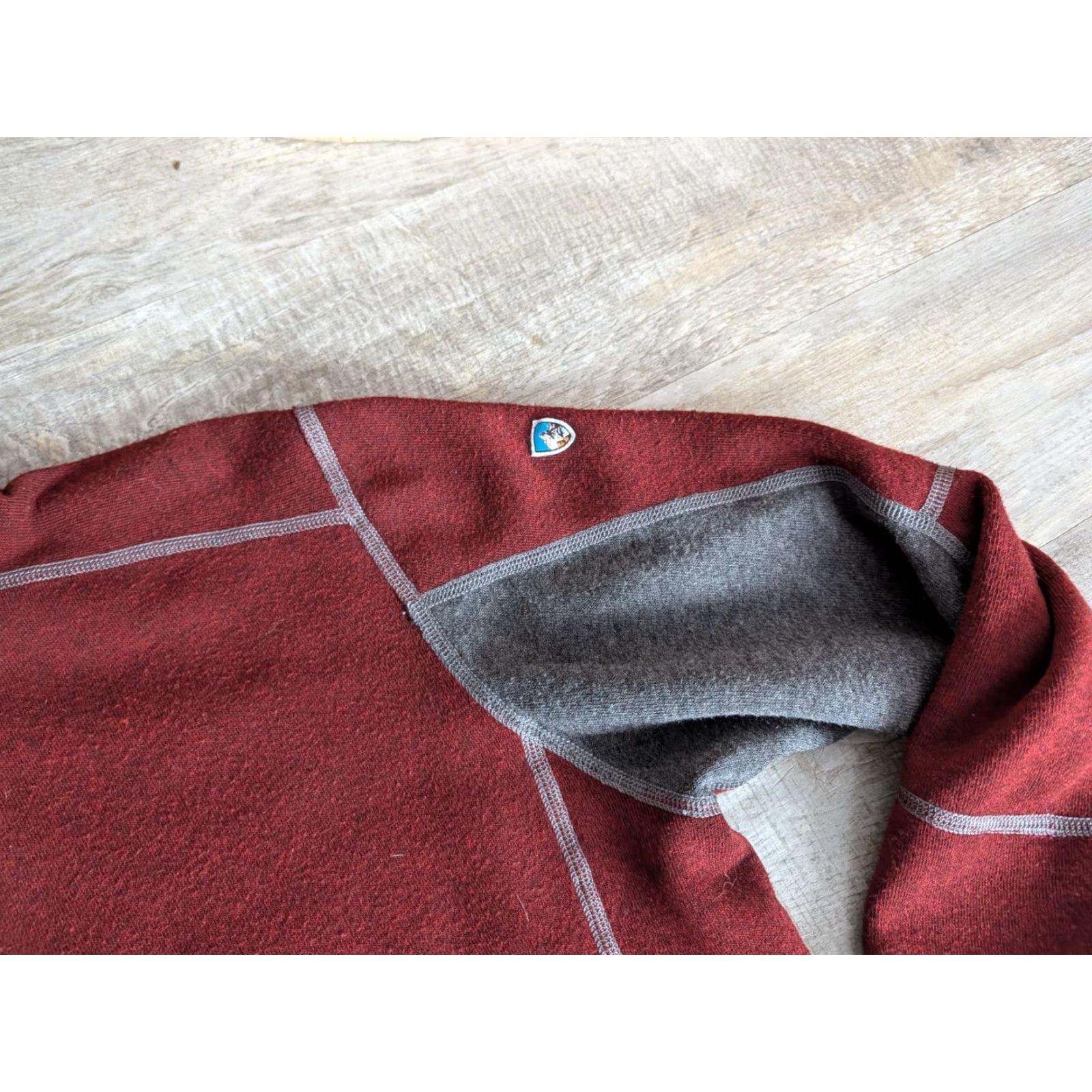Vintage Kuhl Sweater Mens L Dark Red Quarter 1/4 Zip Kashmira Fleece Pullover Outdoor Hiking VG Size US L / EU 52-54 / 3 - 4 Thumbnail