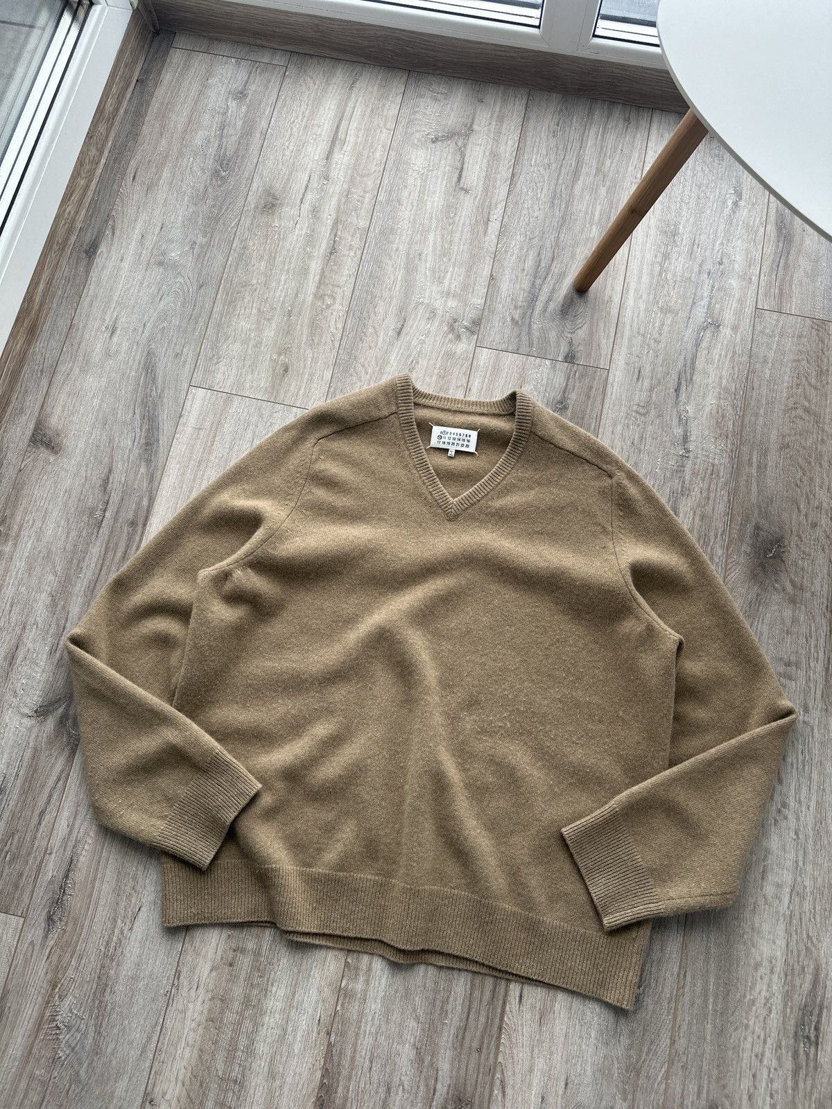 Maison Margiela 2024 Maison Margiela V Neck Knitted Wool Sweater Size US XXL / EU 58 / 5 - 2 Thumbnail