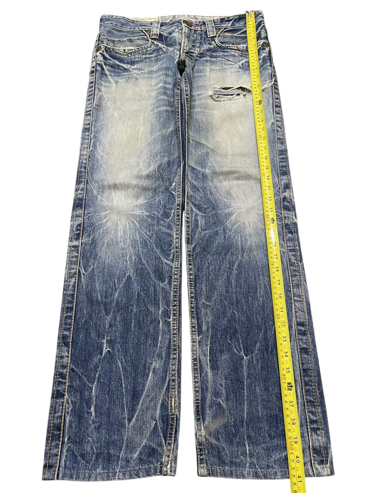If Six Was Nine Vintage Japanese Brand Faded Thunder Wash Style Loose Jeans Size US 32 / EU 48 - 13 Thumbnail
