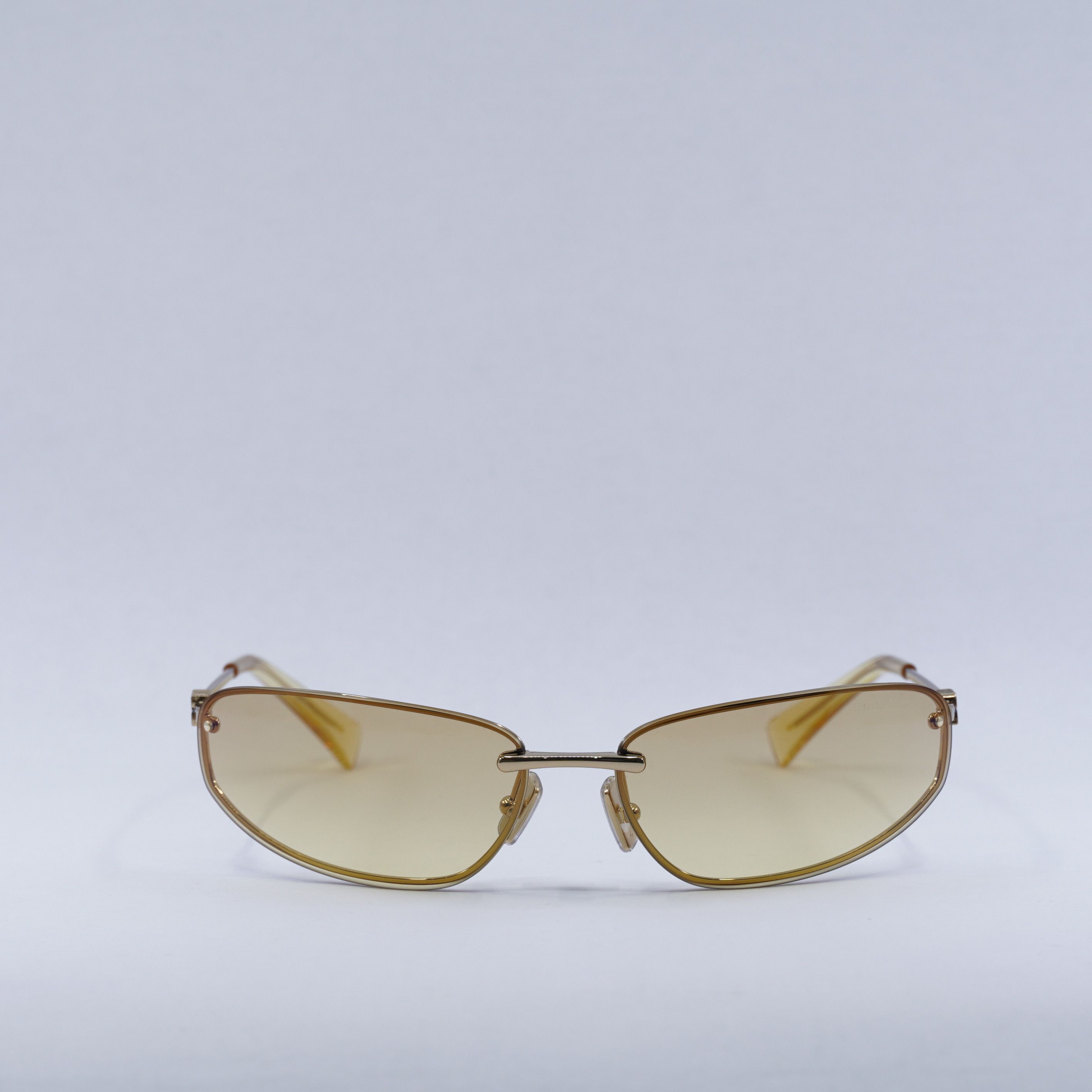 Miu Miu Miu Miu MUA50S 5AK7R1 Sunglasses Gold Rectangle Frame Size ONE SIZE - 9 Thumbnail