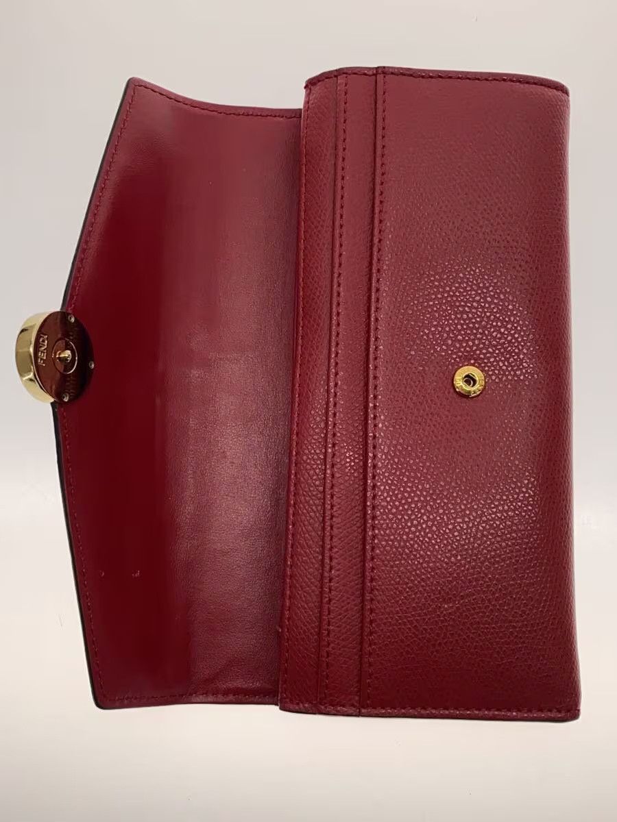 Fendi Fendi Leather Long Wallet Red Size ONE SIZE - 4 Thumbnail