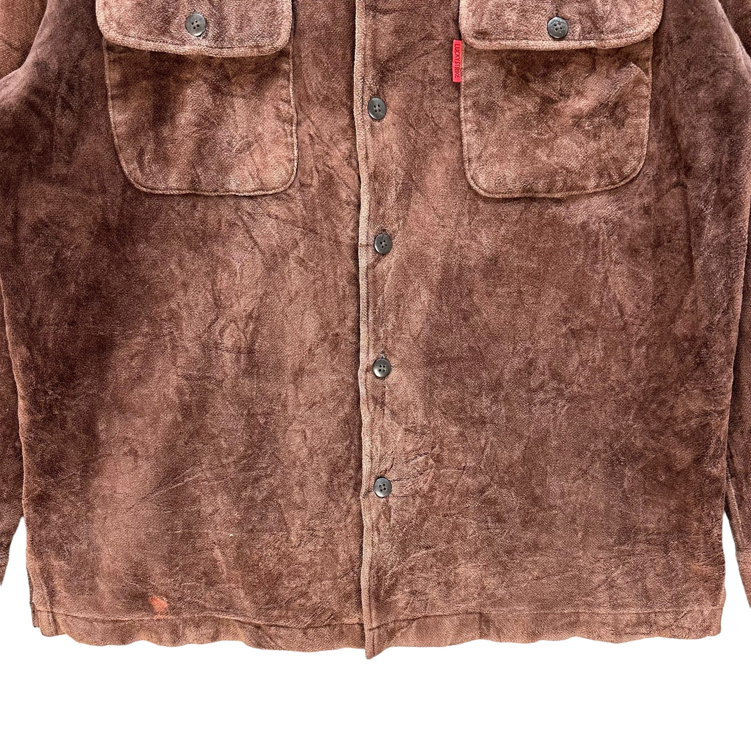 Vintage Lucky Strike Originals Velvet Flannel Jacket #A24-0540 Size US L / EU 52-54 / 3 - 3 Thumbnail