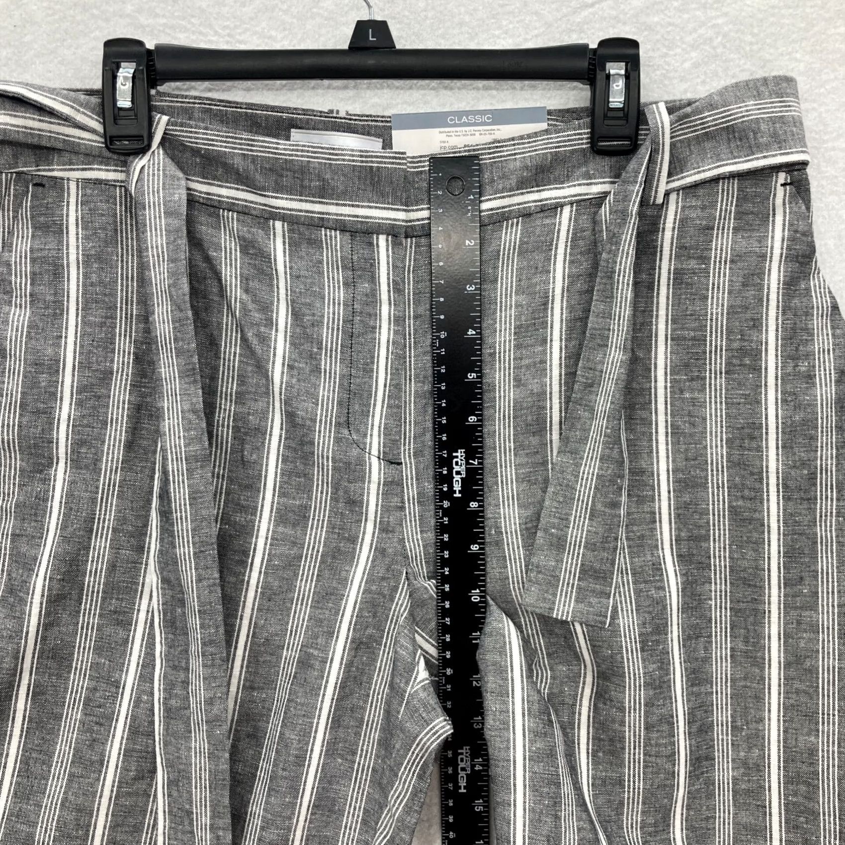 Liz Claiborne Liz Claiborne Pants Womens Size 14 Gray Linen Blend Straight Leg NWT Classic Fit 31in Inseam Ladies Size 36" / US 14 / IT 50 - 7 Thumbnail