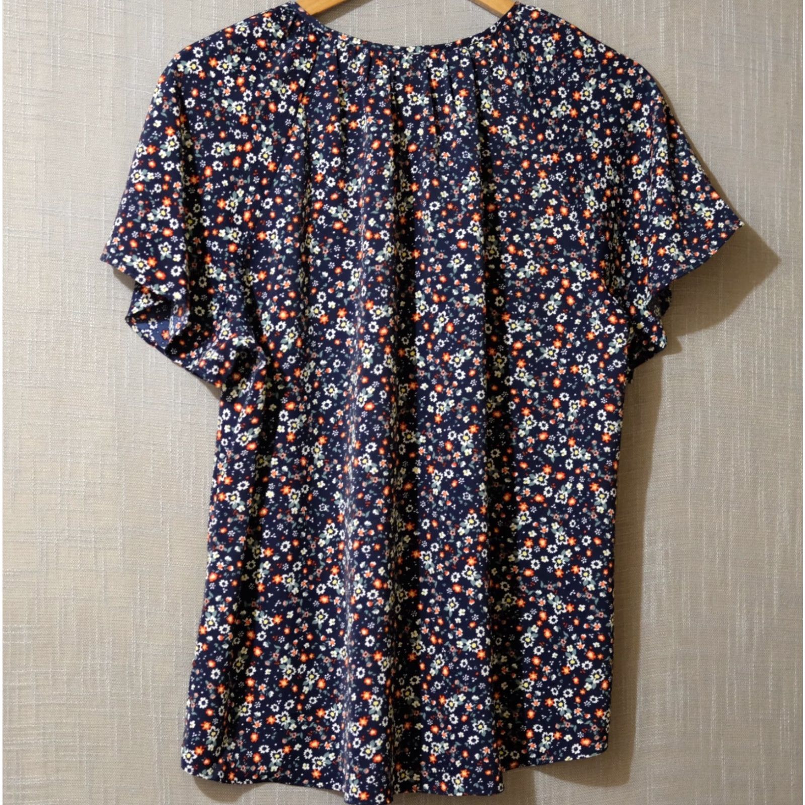 Vintage EUC Anydoll Blouse Floral Lightweight Stretch Poly/Spandex Womens XL #A13-16 Size XL / US 12-14 / IT 48-50 - 5 Thumbnail
