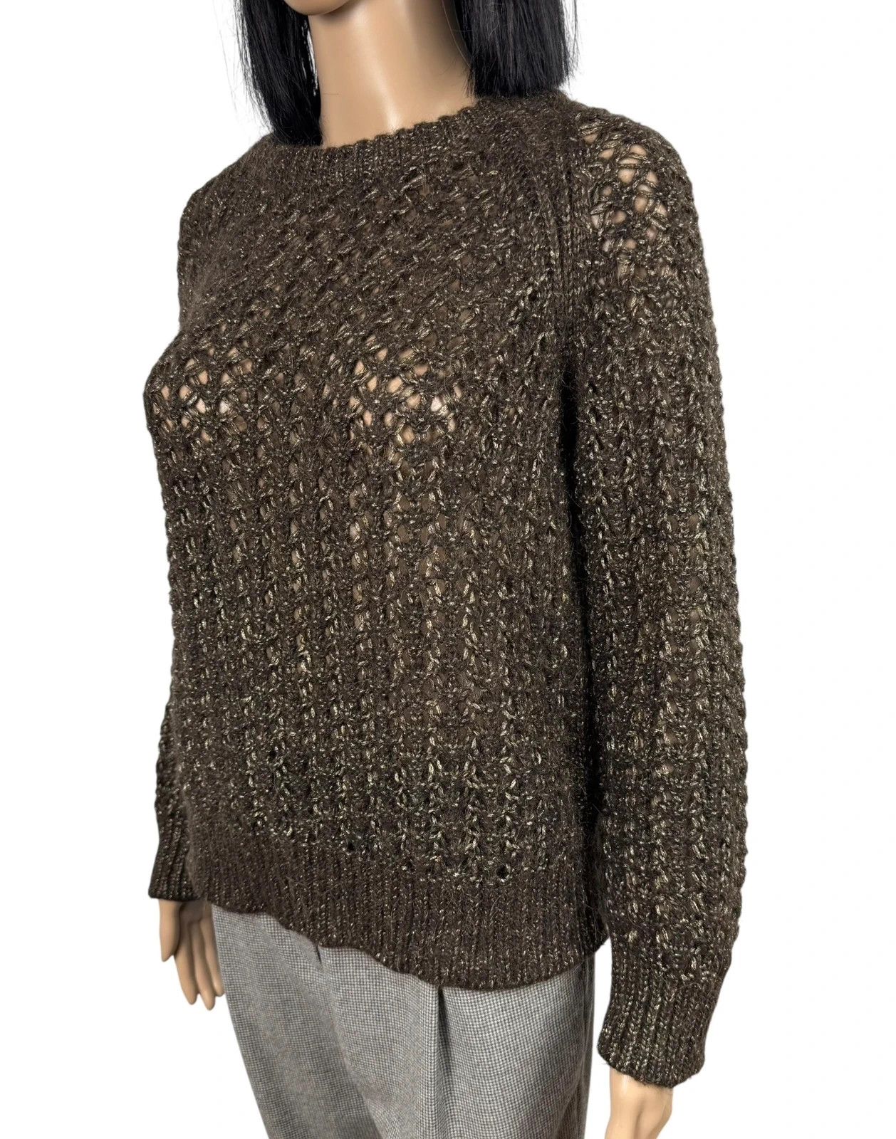 Massimo Dutti Massimo Dutti Wool Alpaca Woven Knit Sweater size XS Size XS / US 0-2 / IT 36-38 - 4 Thumbnail
