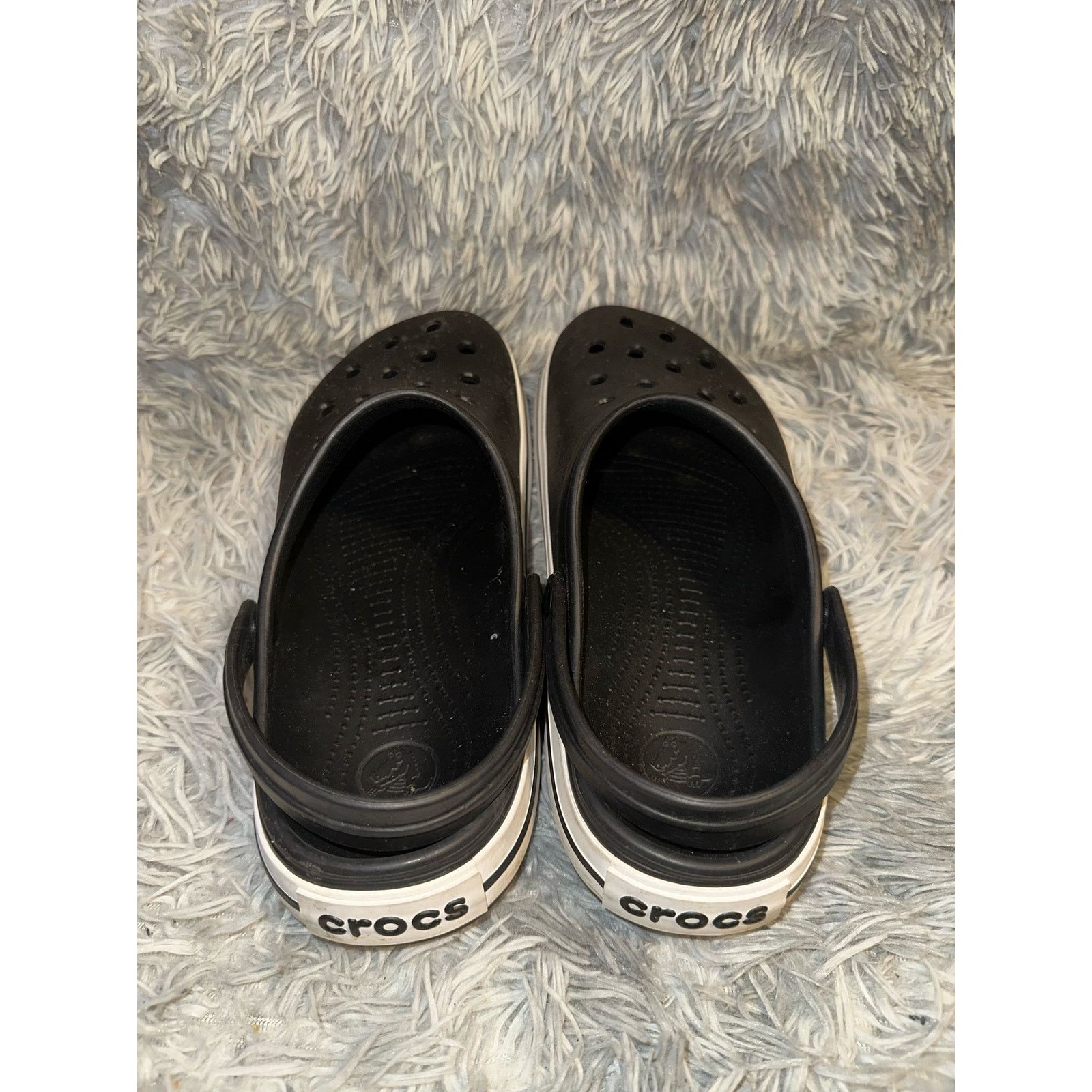 Crocs Crocs Crocband Clog - Black/White Mens Size 11 Size US 11 / EU 44 - 4 Thumbnail