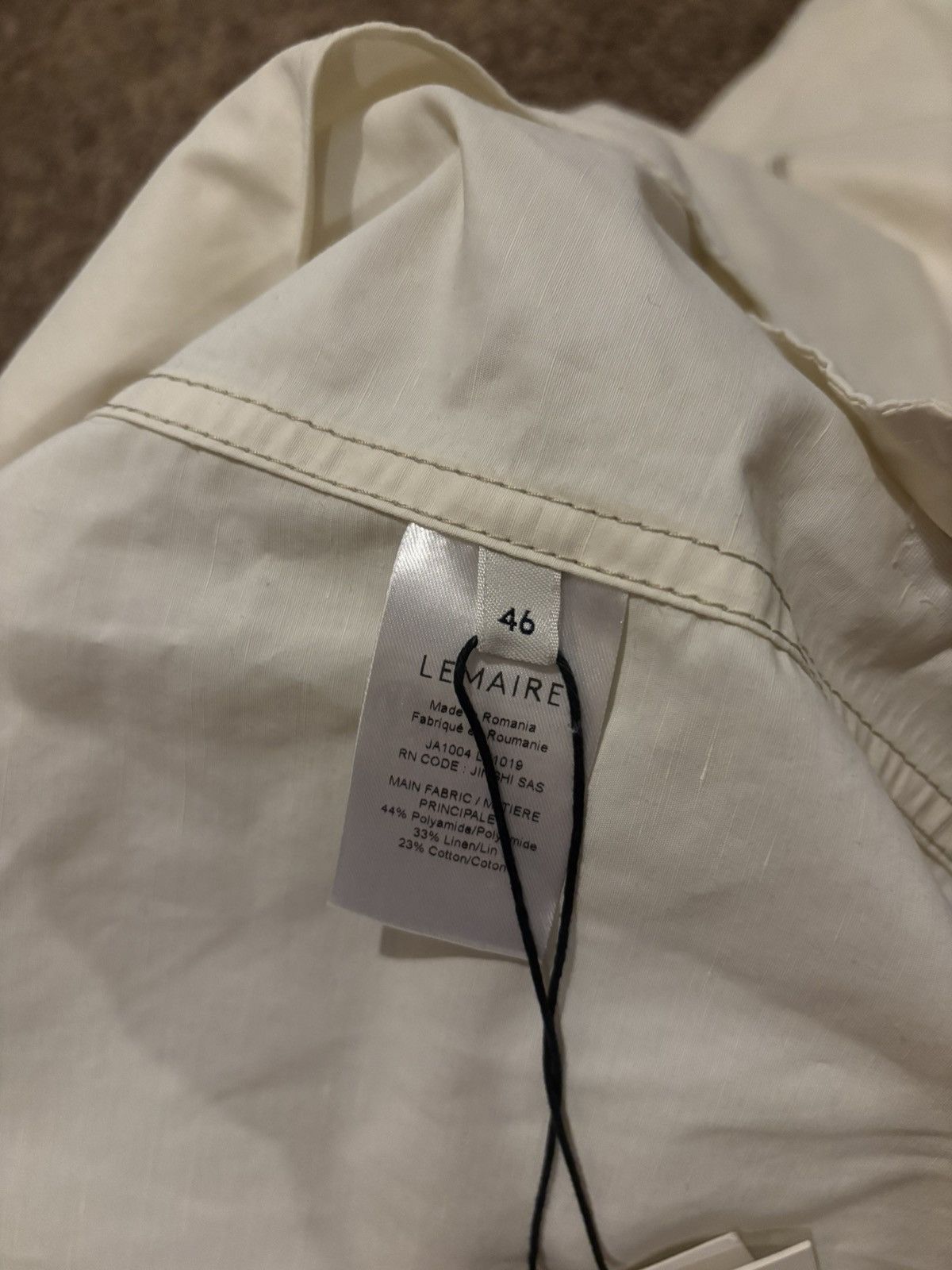 Lemaire Lemaire Off-White Short Blazer Size 46S - 5 Thumbnail