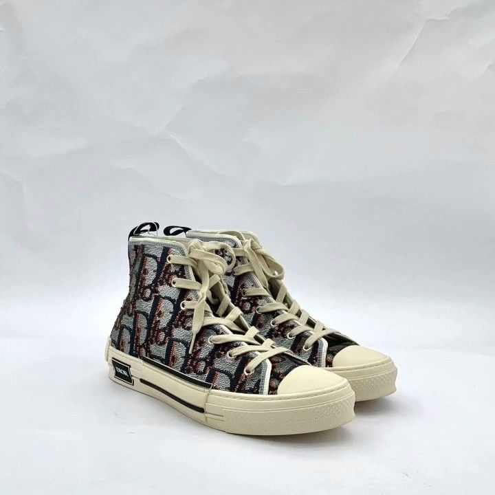 Dior Dior B23 Oblique Logo High-Top Sneakers Size US 10 / EU 43 - 2 Thumbnail