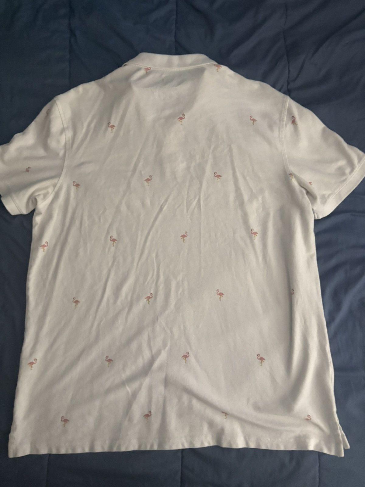 Sonoma Sonoma Flexwear White Flamingo Print Polo L Size US L / EU 52-54 / 3 - 4 Thumbnail