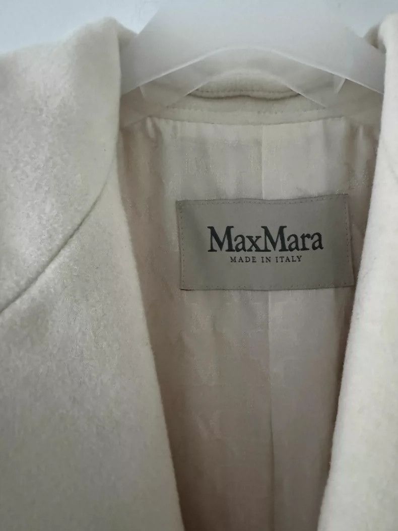 Max Mara Max Mara 101801 White Coat Size S / US 4 / IT 40 - 3 Thumbnail