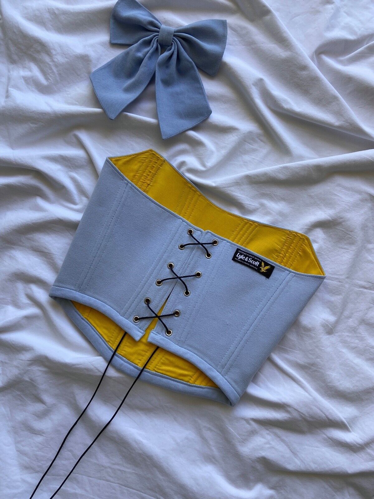 Handmade Handmade Lyle & Schott Blue Women's Tank Crop Top Corset Size S / US 4 / IT 40 - 9 Thumbnail