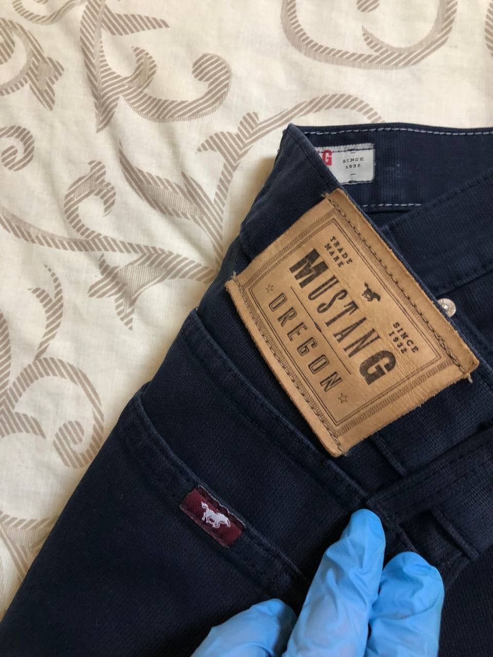 Mustang Vintage Mustang Straight Leg Jeans Oregon Faded Rare Size US 33 - 5 Thumbnail