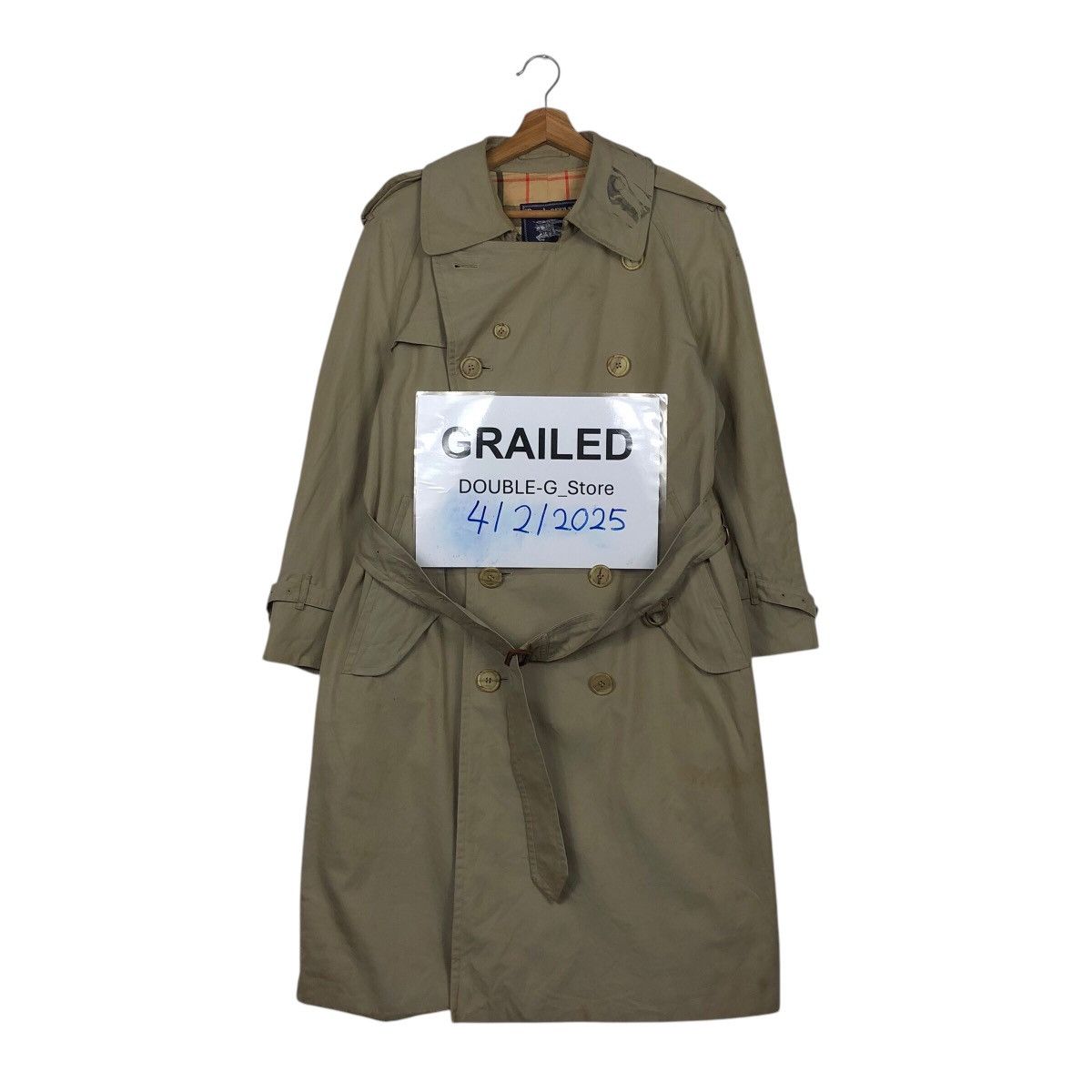 Burberry 📌Vintage Trench Coat Long Jacket Burberrys Nova Check Size US M / EU 48-50 / 2 - 1 Thumbnail