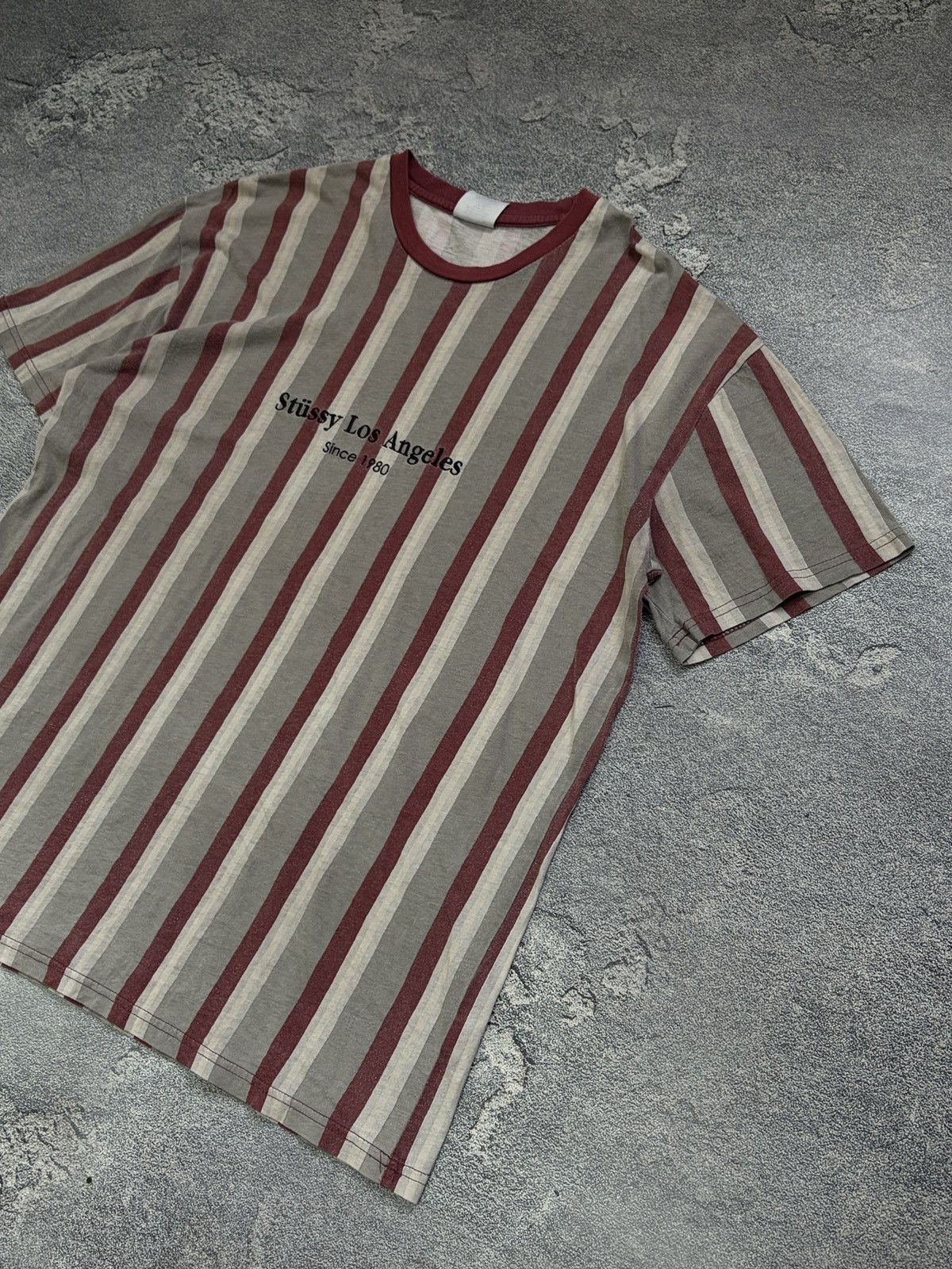Stussy Stussy Los Angeles Embroidered Logo Striped Tee M Size US M / EU 48-50 / 2 - 7 Thumbnail