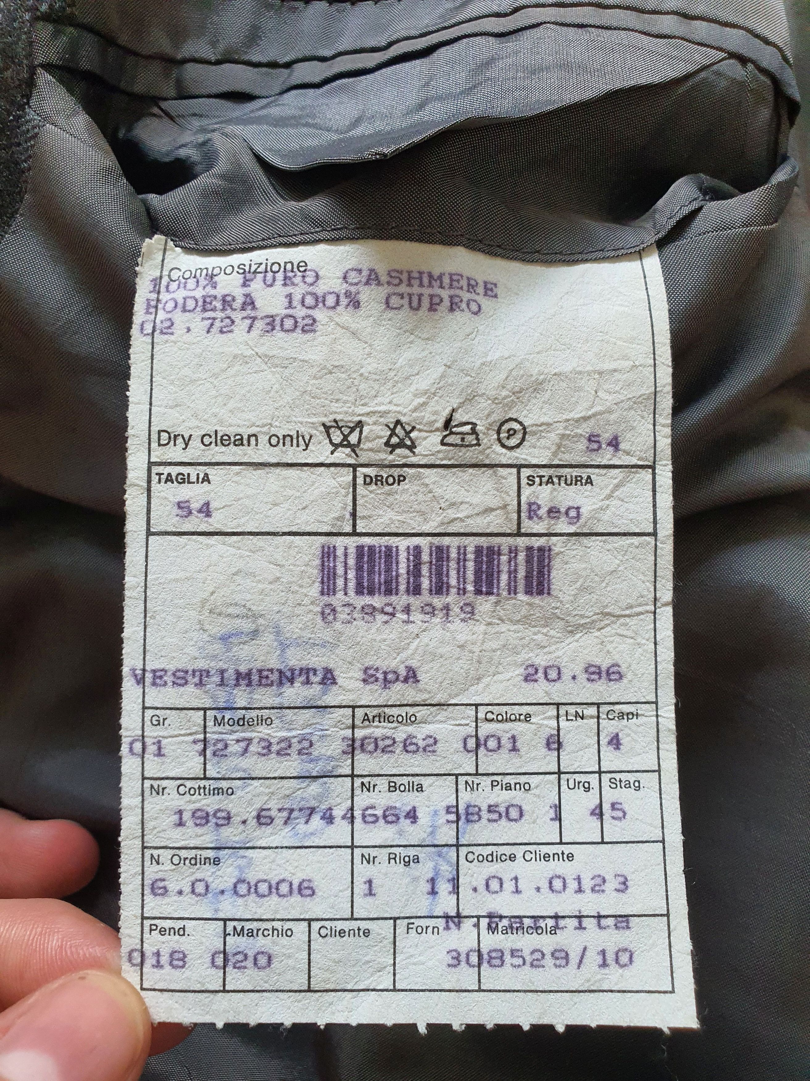 Giorgio Armani Suit Jacket - CLASSICO (vintage Black Label) - 100% cashmere Size 44R - 5 Thumbnail