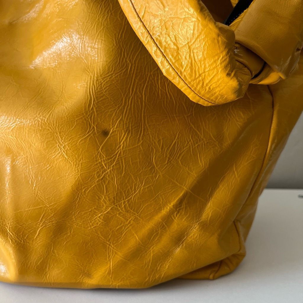 Isabel Marant Isabel Marant Saffron Yellow Eewa Glazed Lambskin Leather Ho Size ONE SIZE - 5 Thumbnail