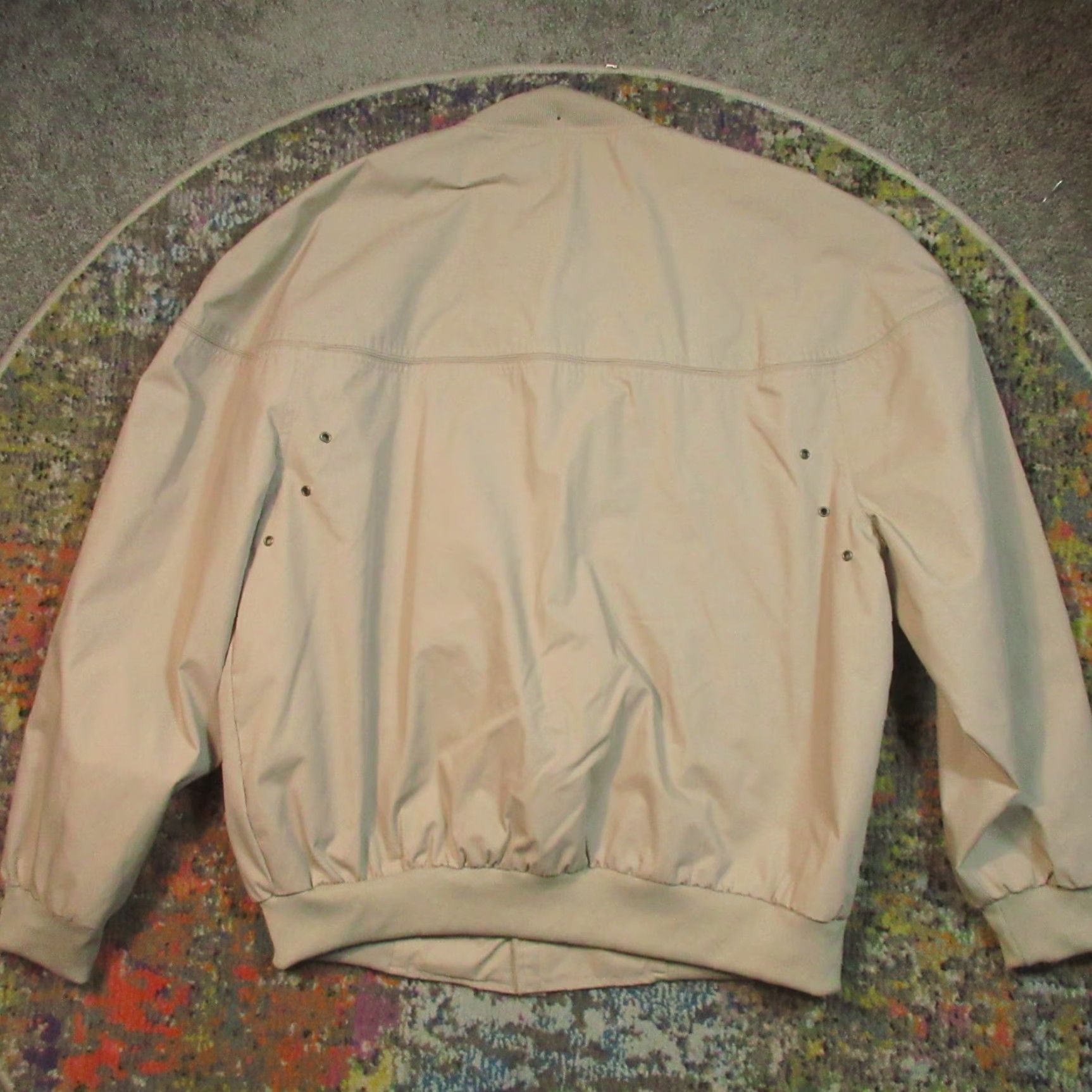 Vintage VINTAGE Munsingerwear Harrison Bomber Jacket Mens XL Oversized Beige Lightweight Lined Size US XL / EU 56 / 4 - 2 Thumbnail