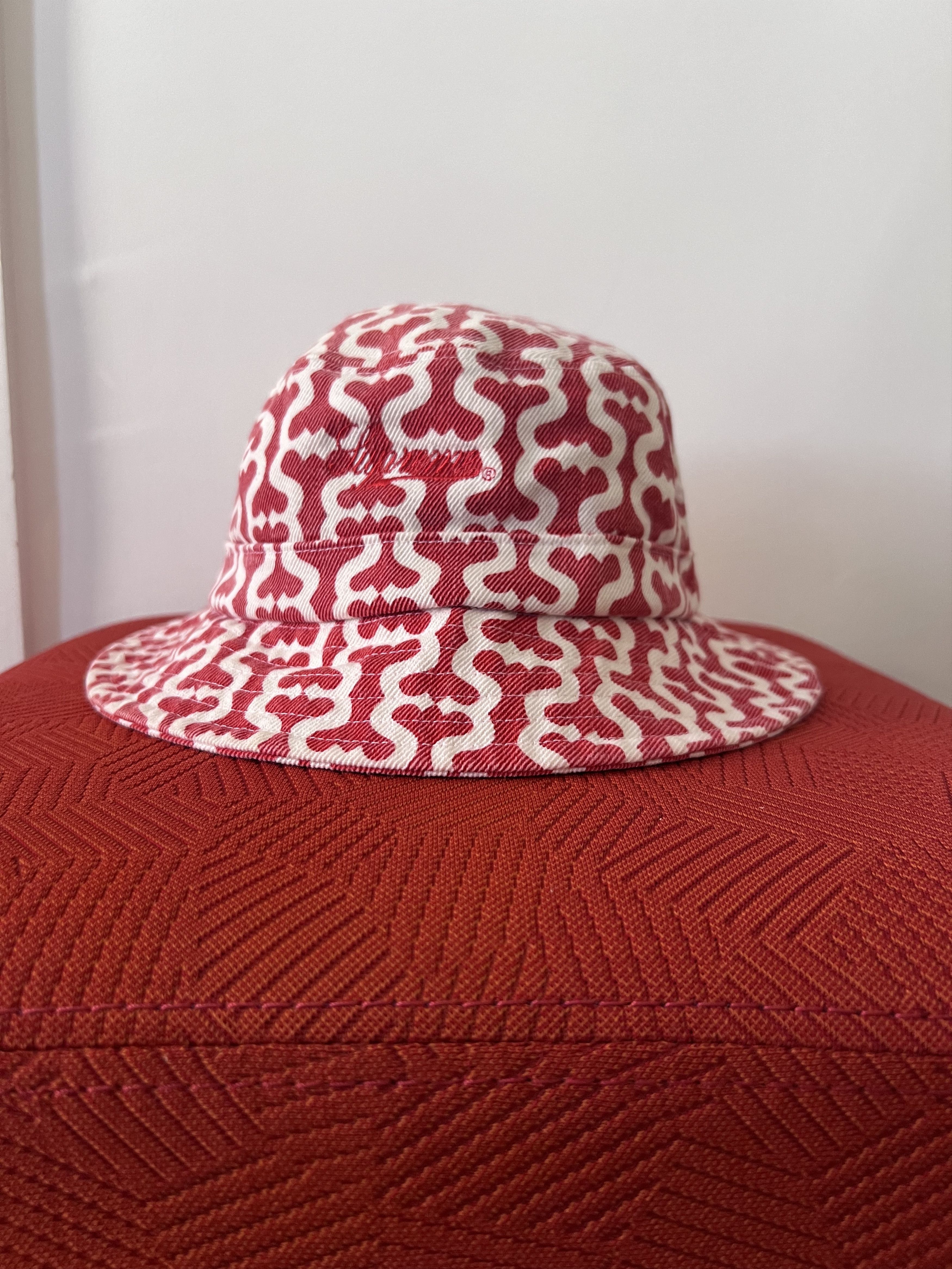 Supreme Supreme Twill Crusher from SS21 in Red Monogram