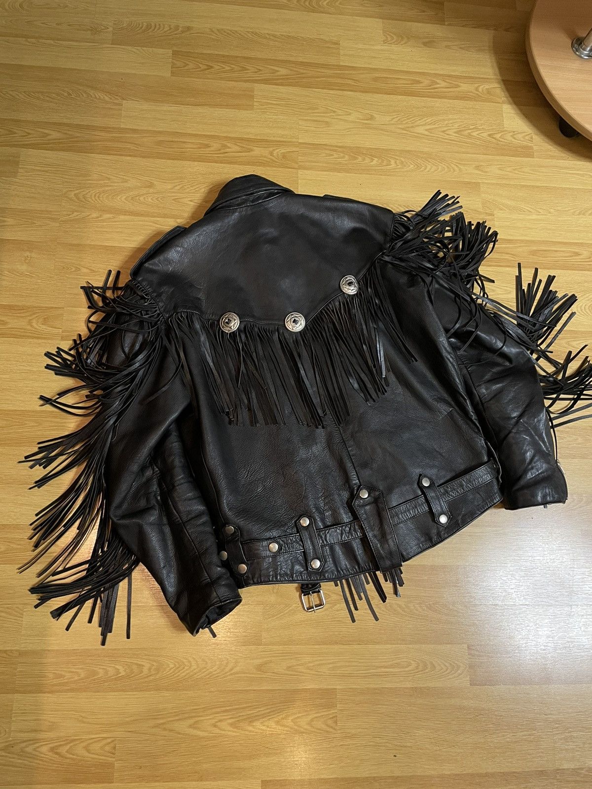 Vintage vintage biker leather suede fringe jacket rare M-L Size US M / EU 48-50 / 2 - 11 Thumbnail