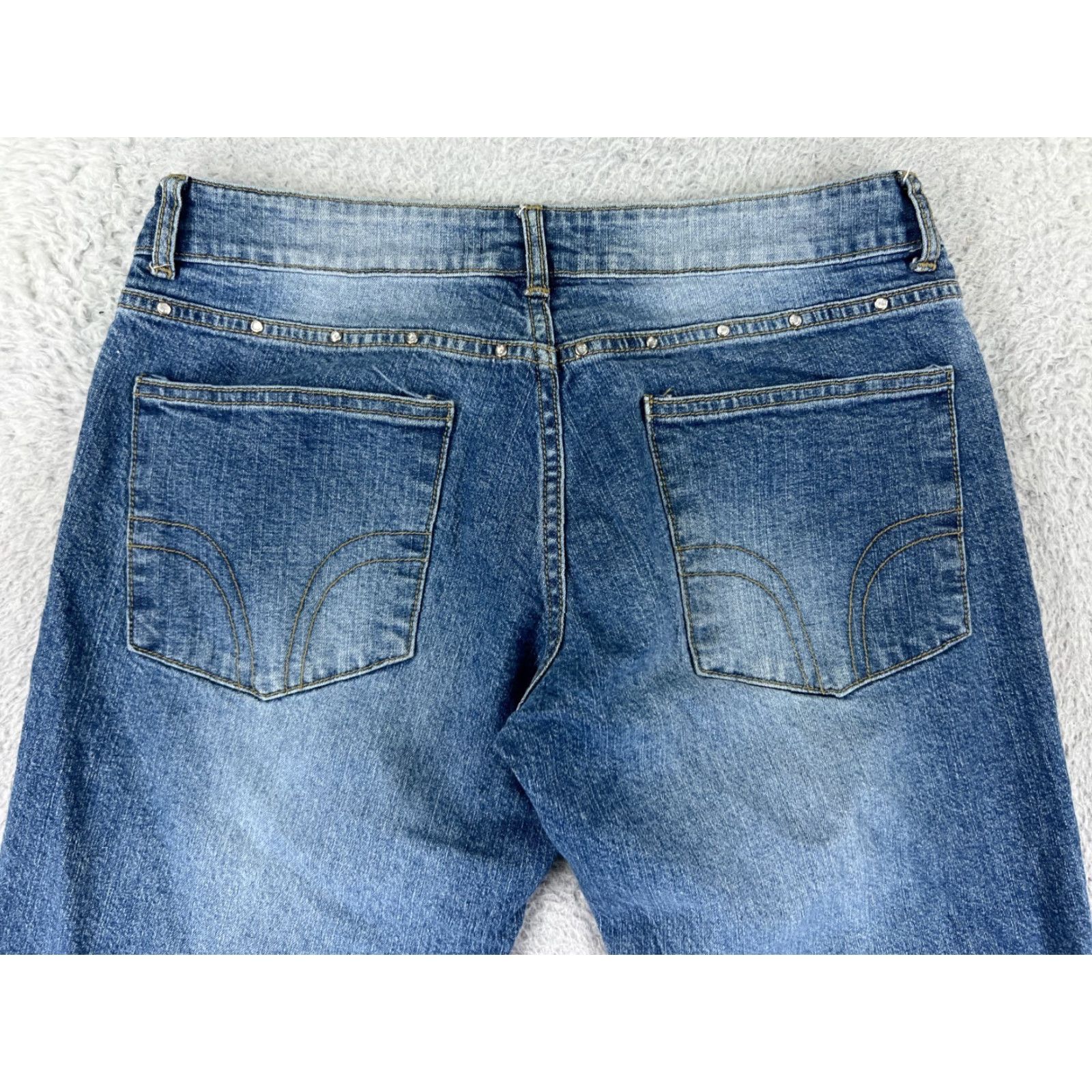 Vintage HAVEN BLEU Jeans Womens 8 Blue Denim Bootcut Regular Inseam 26 in Stretch Pocket 5-Pocket Size 30" / US 8 / IT 44 - 4 Thumbnail