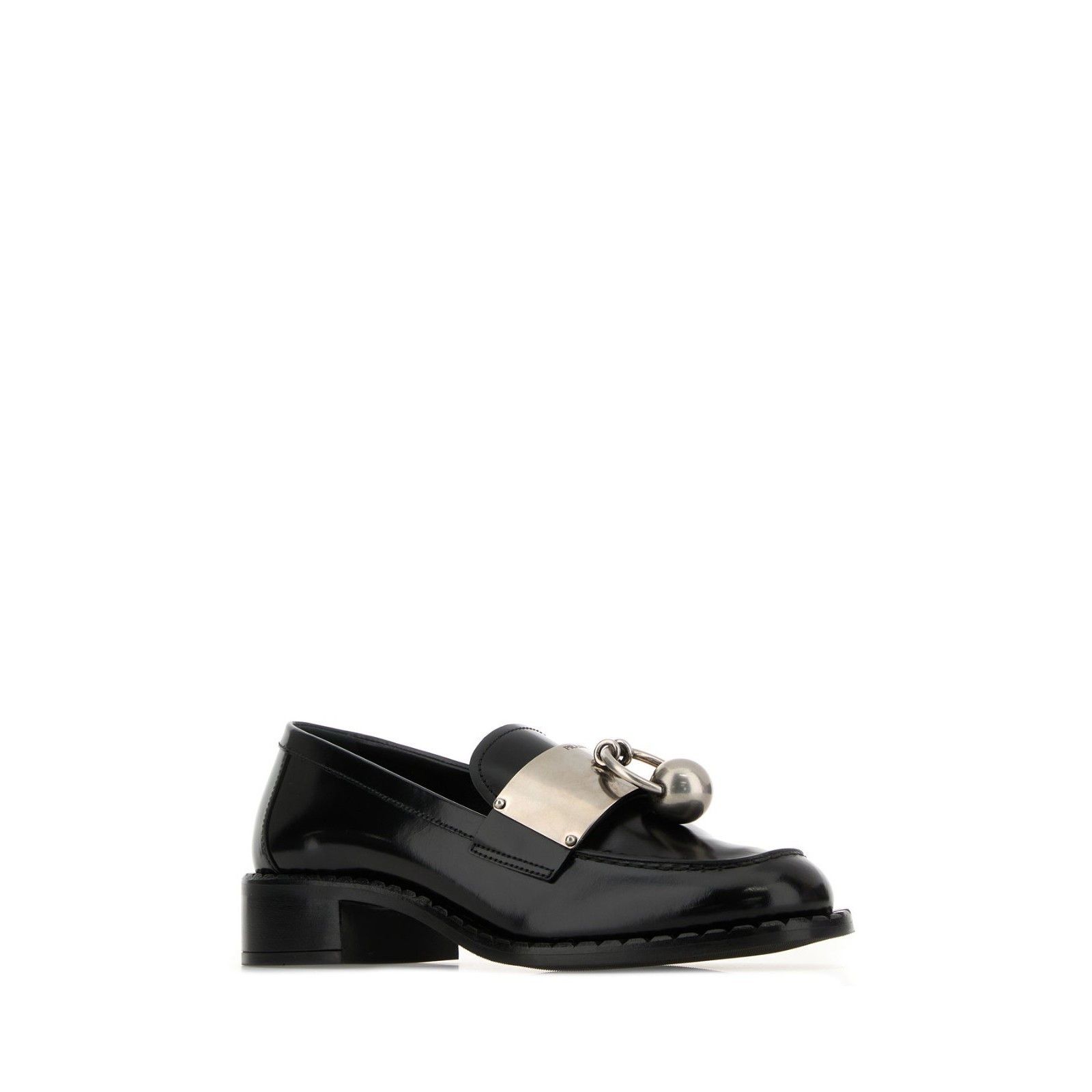Prada PRADA Metallic Black Leather Loafers New And Authentic (Wome Size US 7 / IT 37 - 2 Thumbnail
