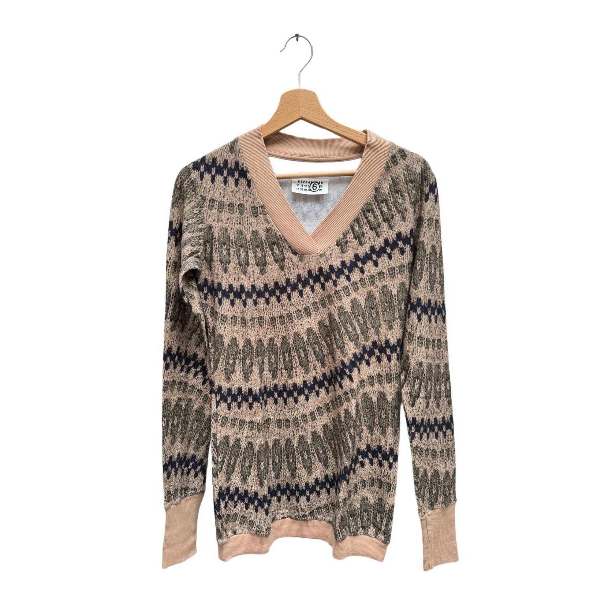 image of Maison Margiela Fw 2007 Beige Knit Sweater, Women's (Size Medium)