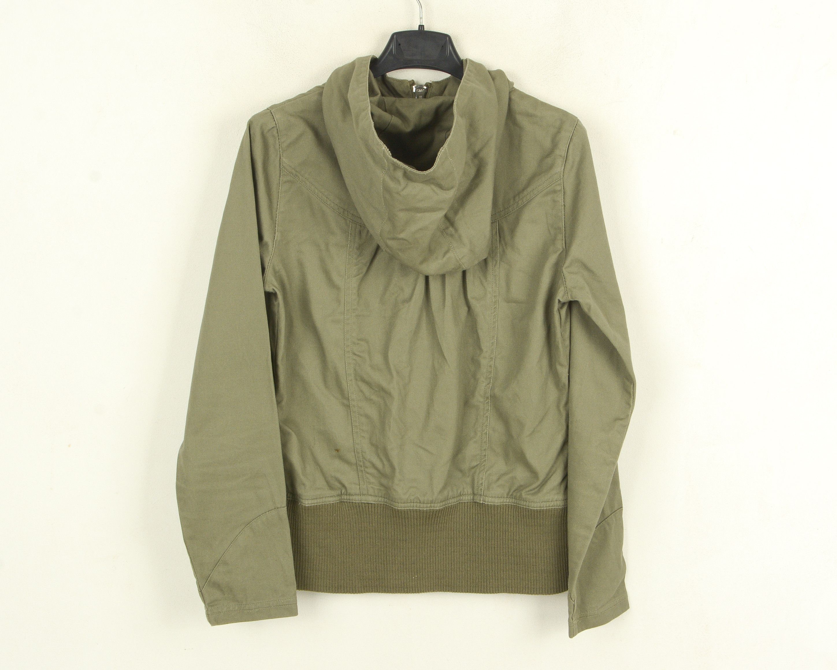 ELVINE ELVIRA Women XS Jacket Coat Ladies Olive Hooded Basic Cotton Size XS / US 0-2 / IT 36-38 - 4 Thumbnail