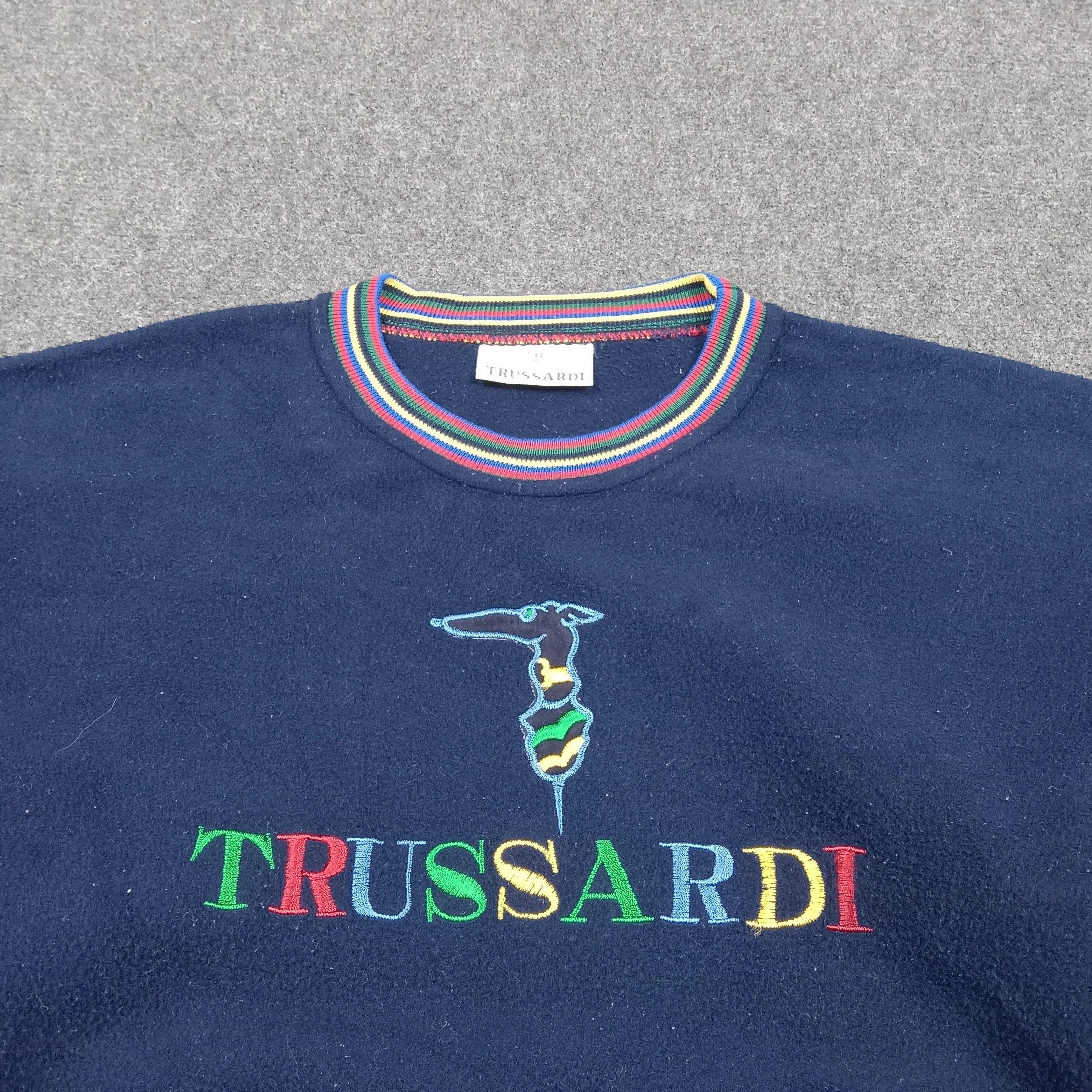 Trussardi Trussardi Italy Embroidered Logo Sweatshirt C281N18 Size US M / EU 48-50 / 2 - 2 Thumbnail
