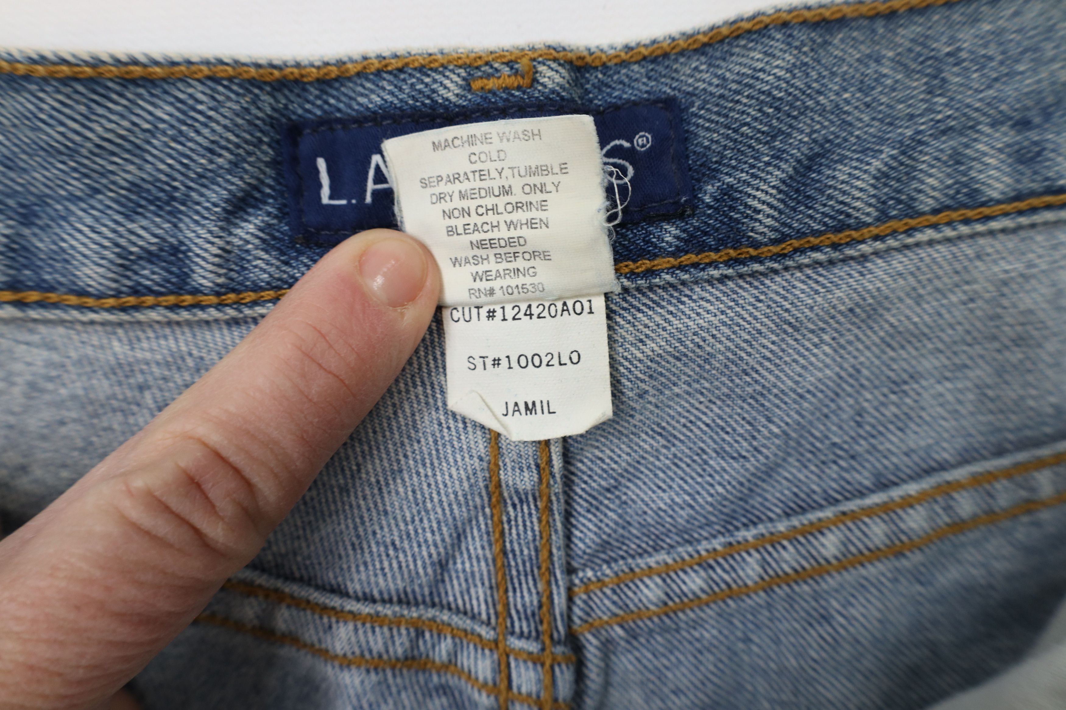 Vintage Deadstock Vintage 90s Streetwear Tapered Leg Denim Jeans Size 24" / US 00 / IT 34 - 10 Thumbnail