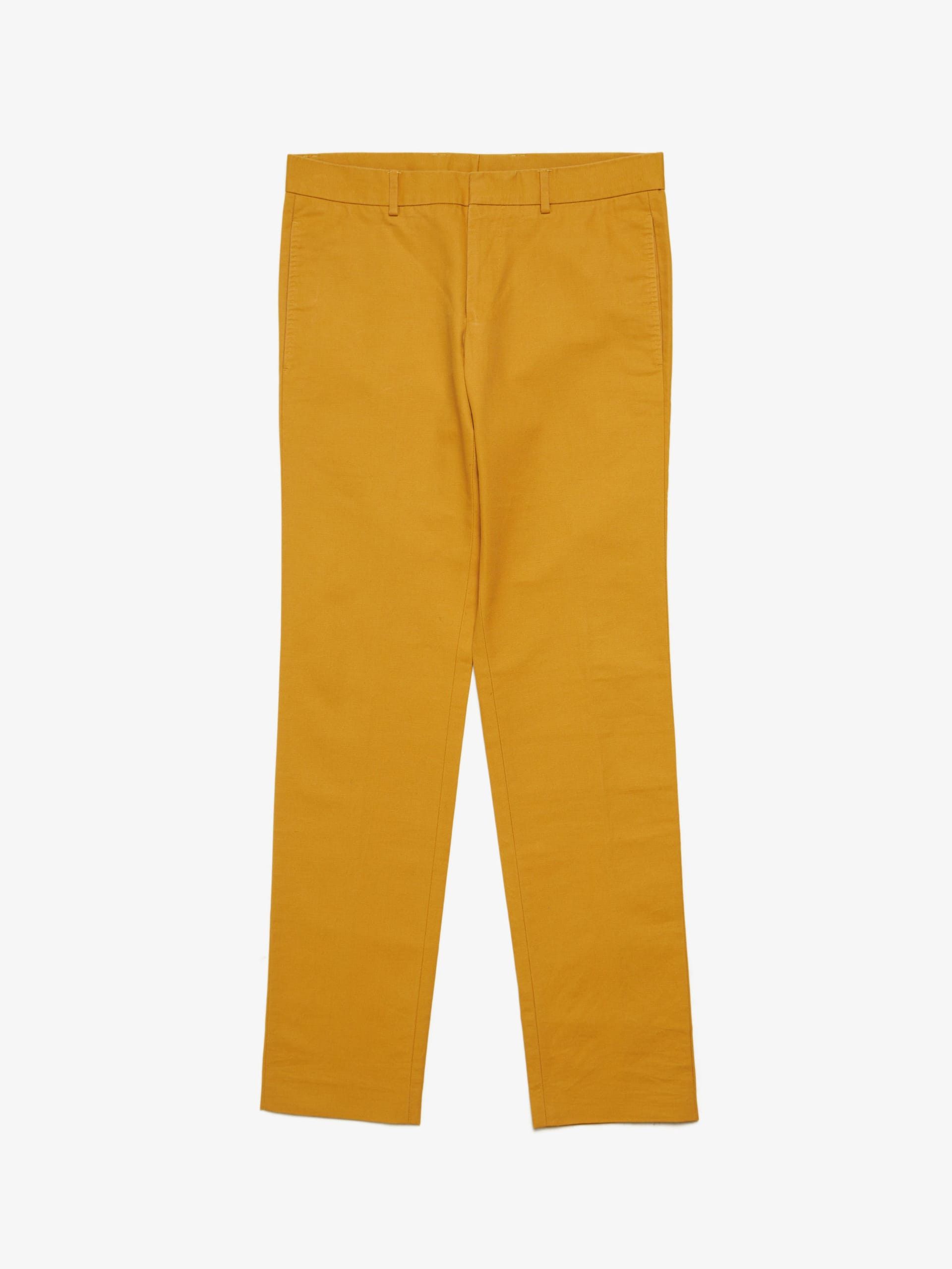 image of Gucci Mustard Chino Cotton Pants, Men's (Size 30)