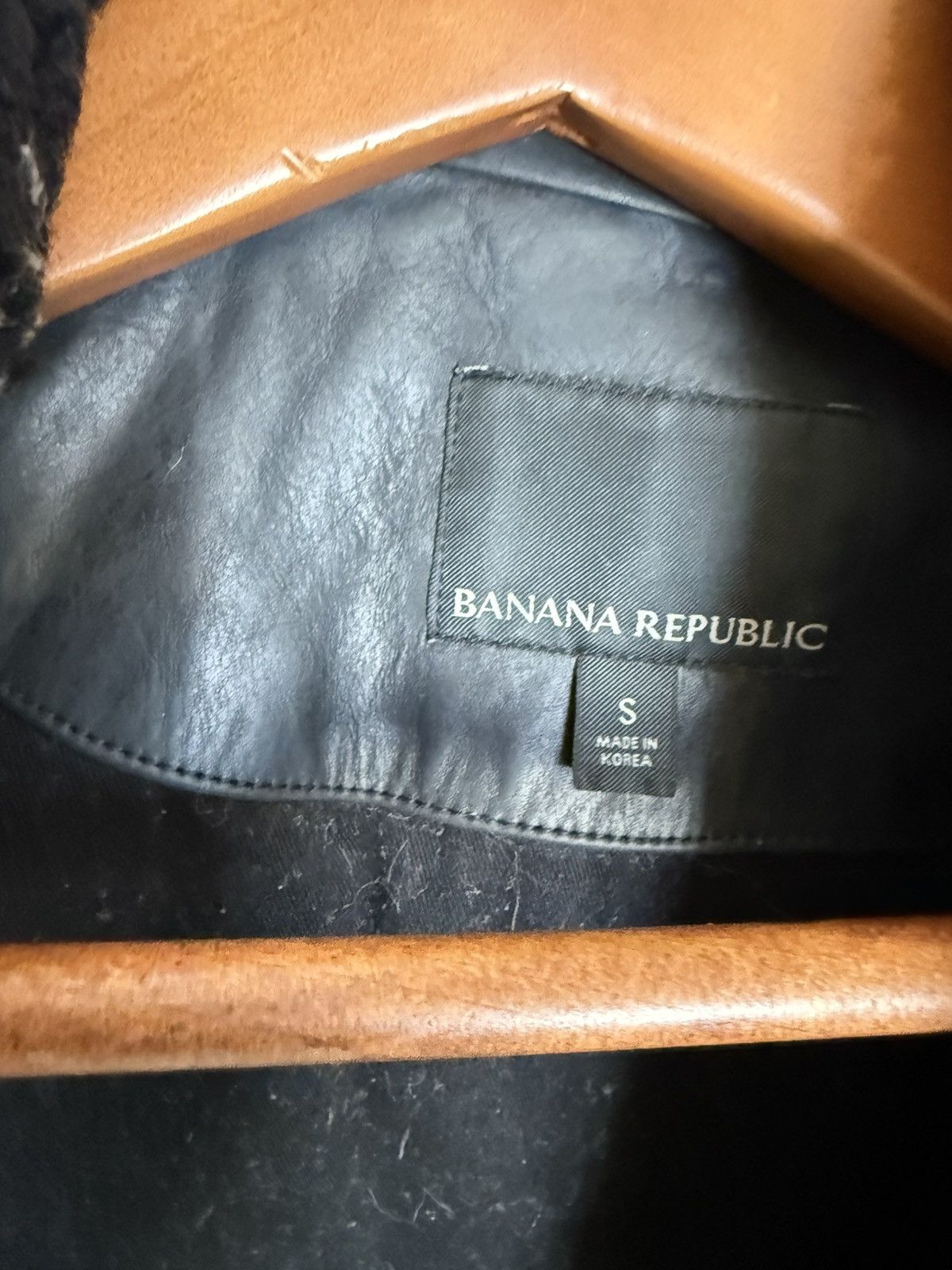 Banana Republic Banana Republic Shawl Collar cowhide leather Jacket Black S Size US S / EU 44-46 / 1 - 9 Thumbnail
