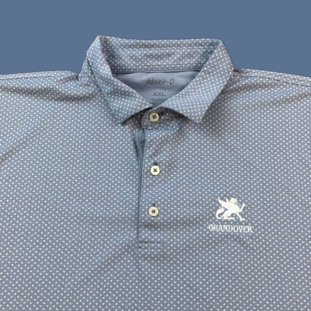 johnnie-O VINTAGE Johhnie-O Polo Shirt Mens 2XL Blue Linny Printed Performance Stretch Golf Casual Size US XXL / EU 58 / 5 - 1 Thumbnail