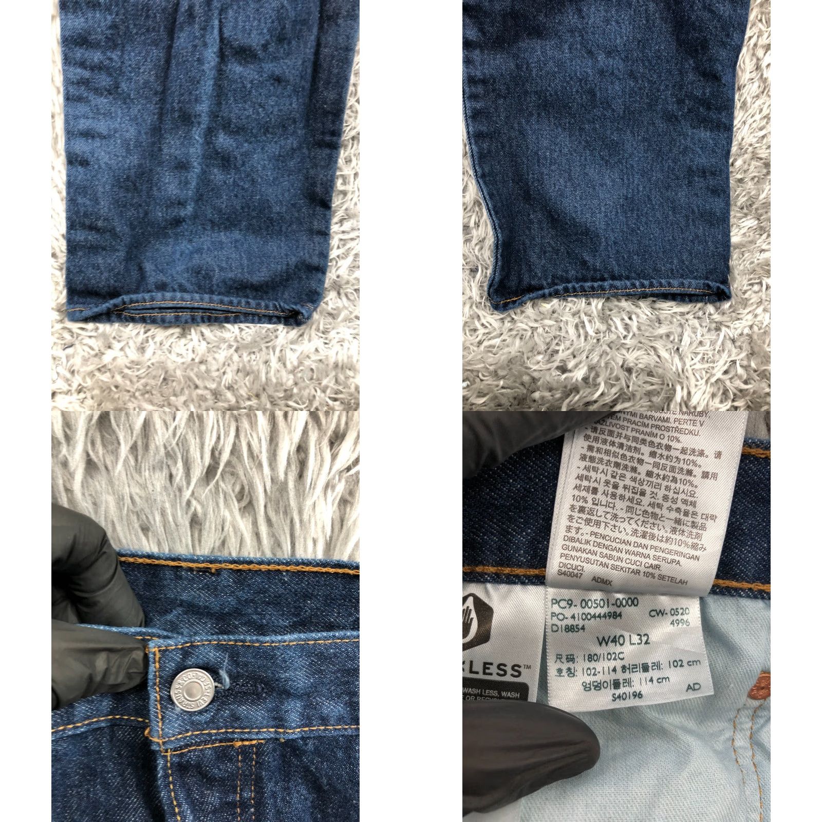 Old Navy VINTAGE Old Navy 501 Straight Jeans 40x32 Mens Mid Rise Dark Wash Blue Button Fly Size US 40 / EU 56 - 8 Thumbnail