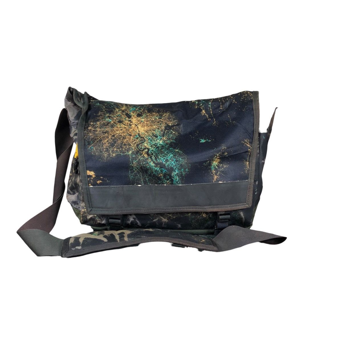 Vintage Sling Bag Multi Color Design in Green, Men's