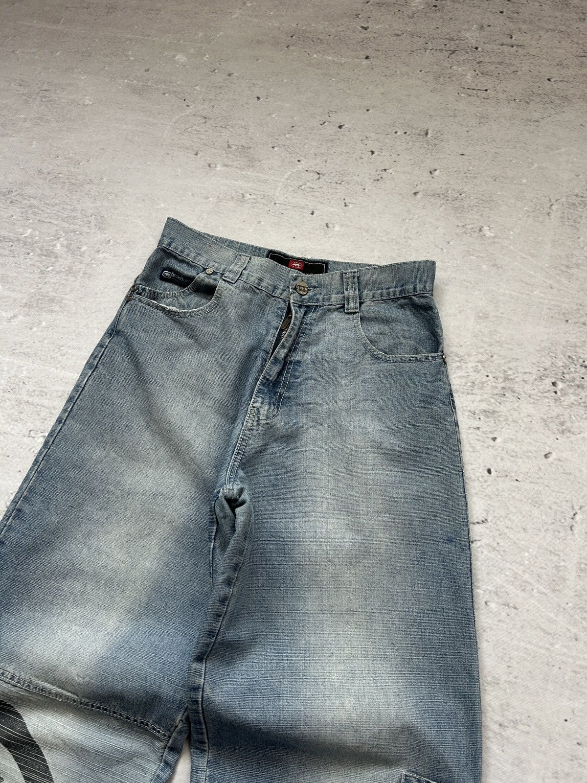 Ecko Unltd. 💥Vintage Ecko Unltd Baggy Big Logo Washed Blue Denim Jeans💥 Size US 30 / EU 46 - 4 Thumbnail