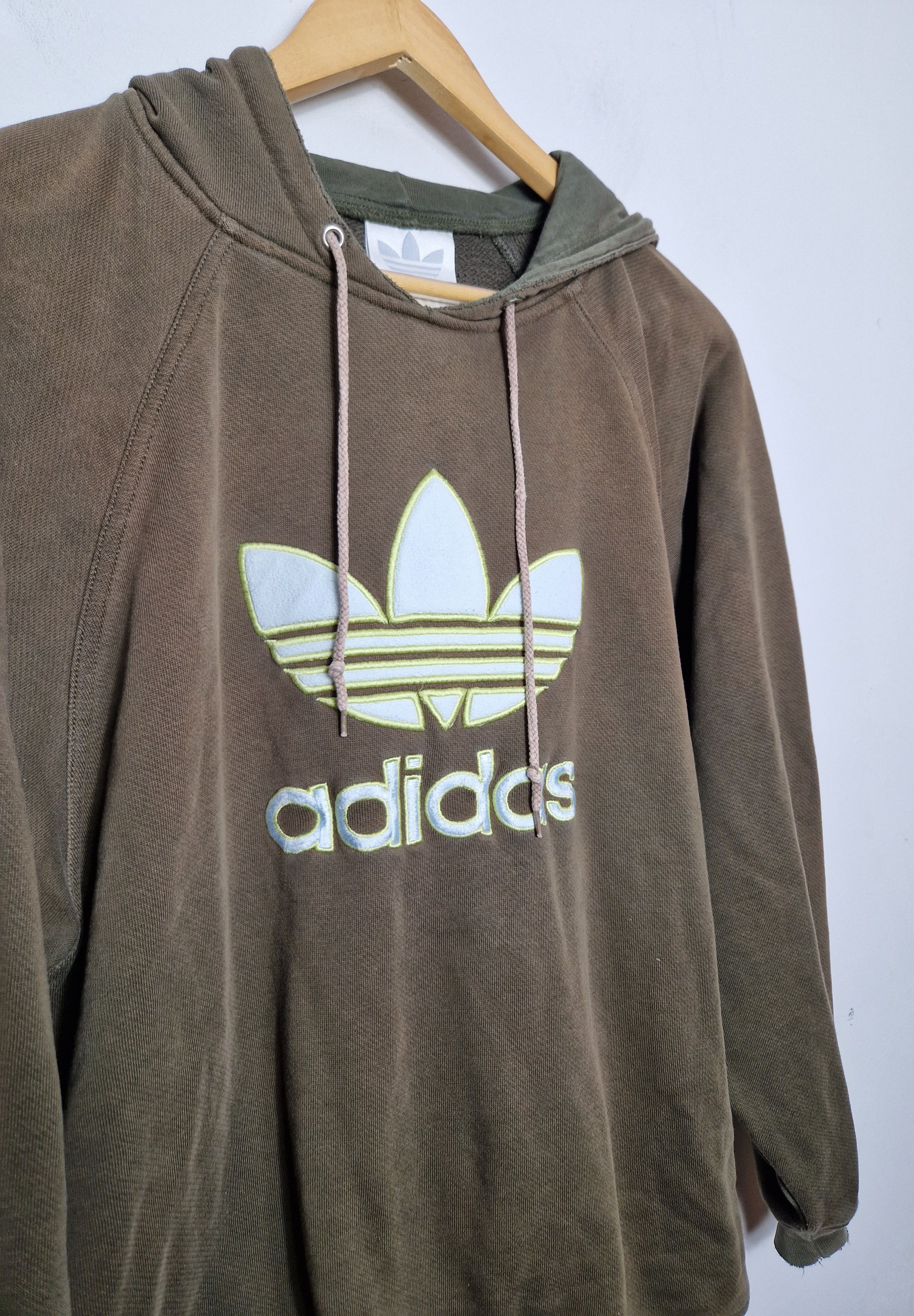 Adidas Adidas vintage 80s brown hoodie Size US L / EU 52-54 / 3 - 5 Thumbnail