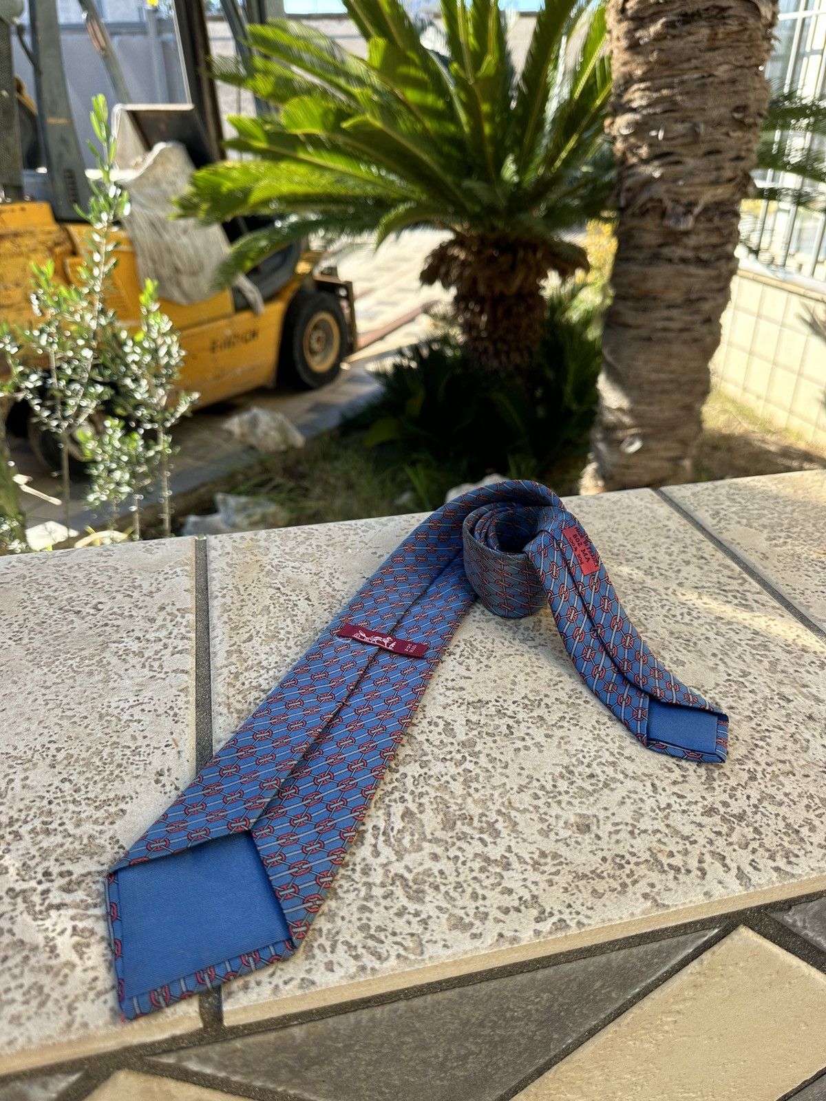 Hermes Hermès Silk Blue Tie Size ONE SIZE - 1 Thumbnail