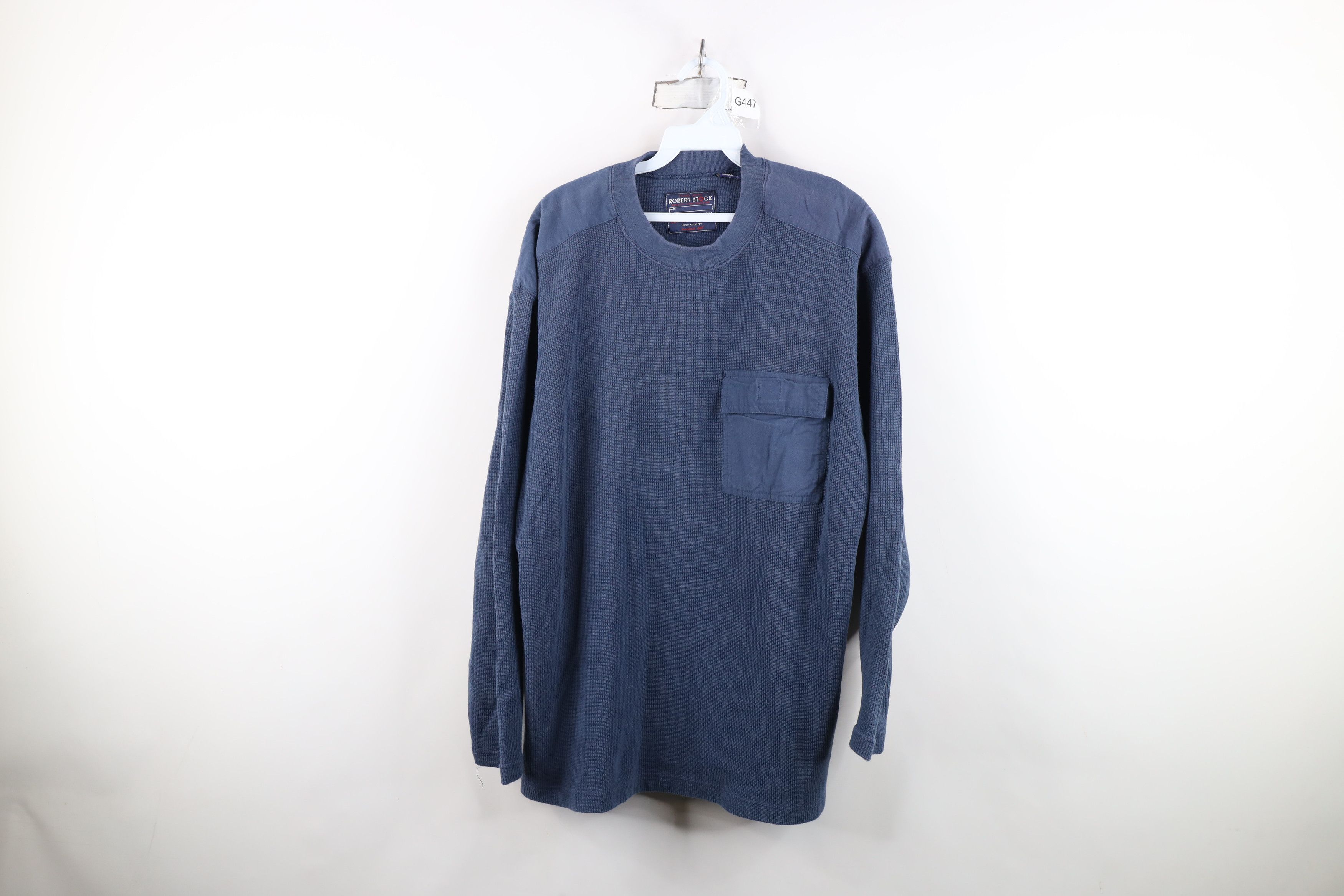 Vintage Vintage 90s Streetwear Waffle Knit Long Sleeve T-Shirt Size US M / EU 48-50 / 2 - 1 Thumbnail