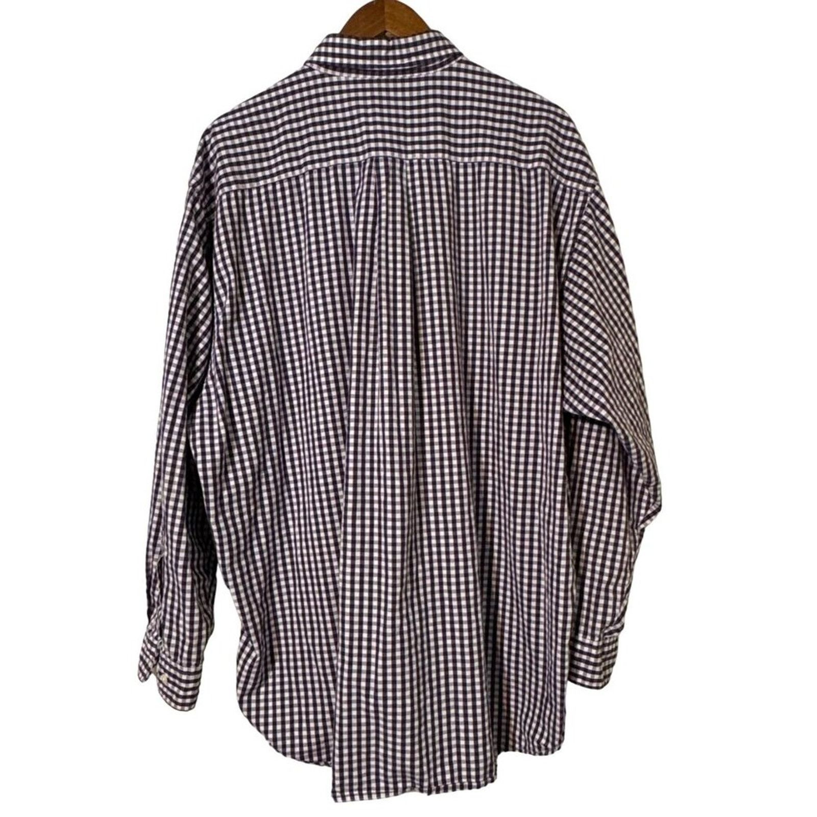 Brooks Brothers Brooks Brothers Men's XL Soft Buttoned Down Gingham Purple Size US XL / EU 56 / 4 - 5 Thumbnail