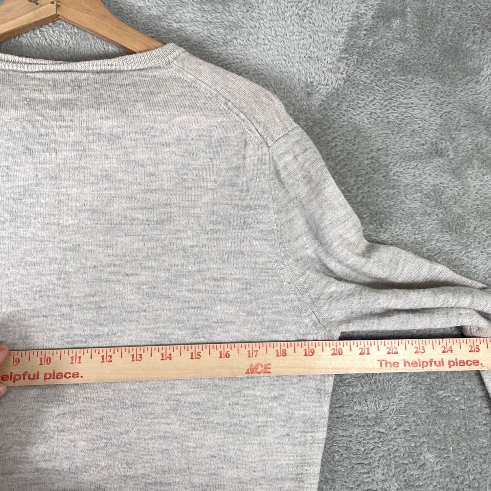 Calvin Klein Calvin Klein V-Neck Sweater Mens M Gray Merino Wool Pullover Regular Knitted Size US M / EU 48-50 / 2 - 7 Thumbnail