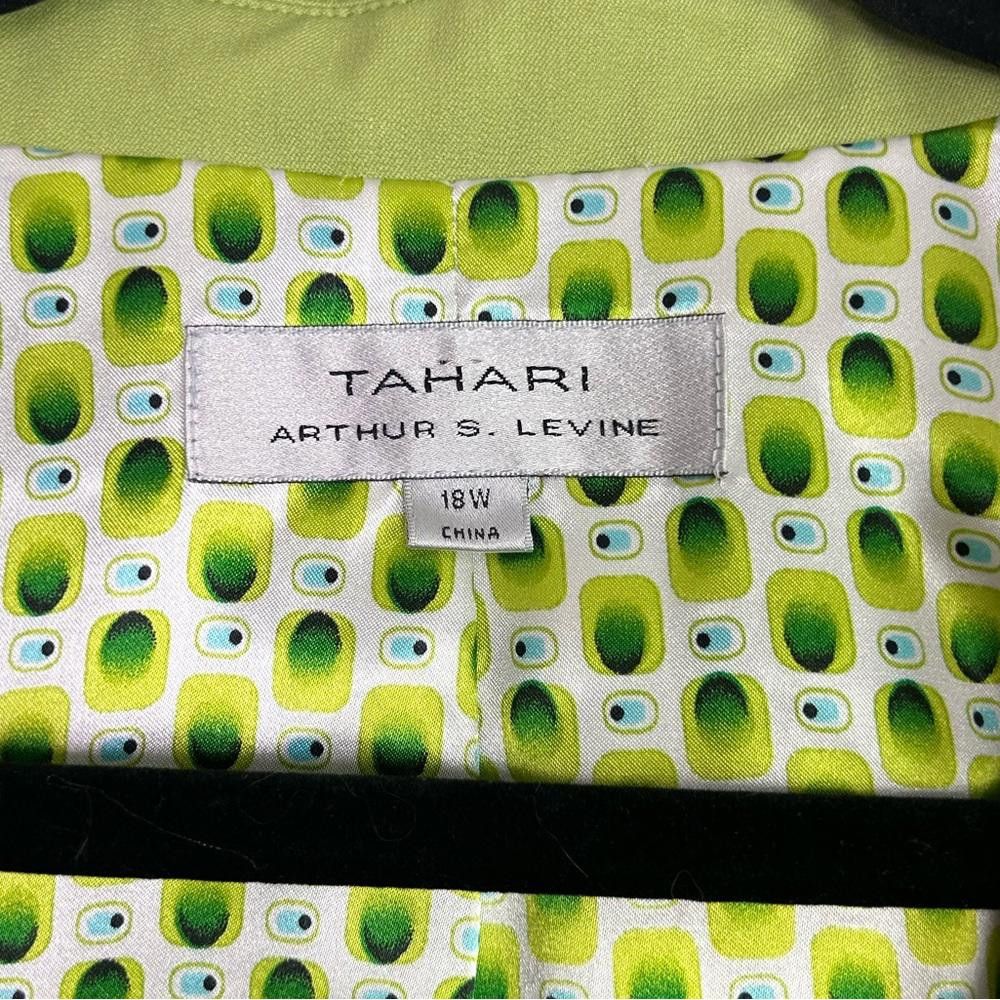 Elie Tahari Tahari l Lime Green Retro Blazer Jacket 18W Size XXL / US 16-18 / IT 52-54 - 8 Thumbnail