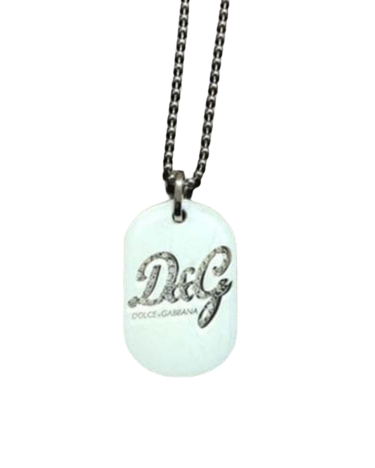 Dolce & Gabbana Dog Tag Chain Necklace Size ONE SIZE - 3 Thumbnail