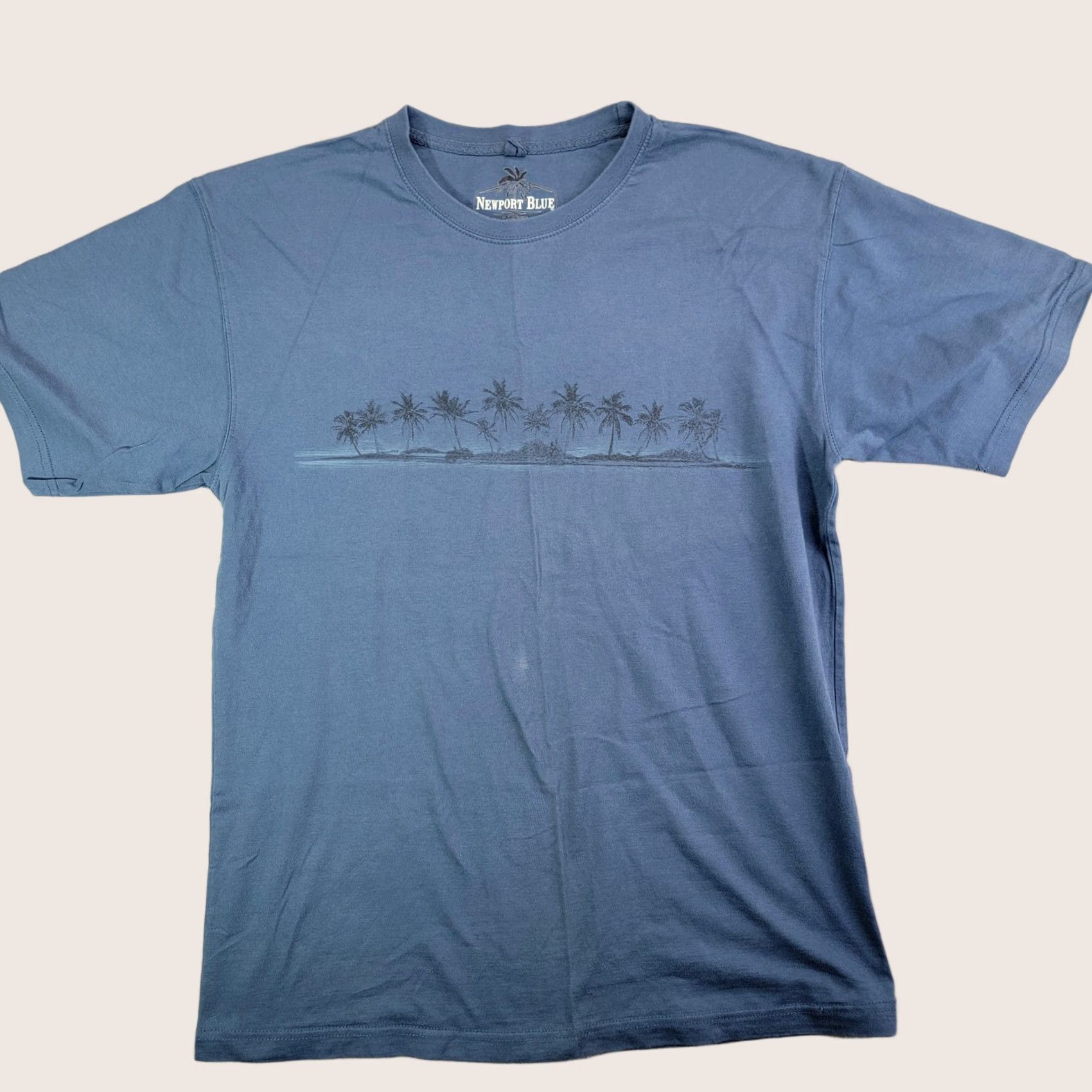 Vintage Newport Blue Shirt Mens XL Blue Palm Trees Beach Graphic T-Shirt Tee Casual Size US XL / EU 56 / 4 - 1 Thumbnail