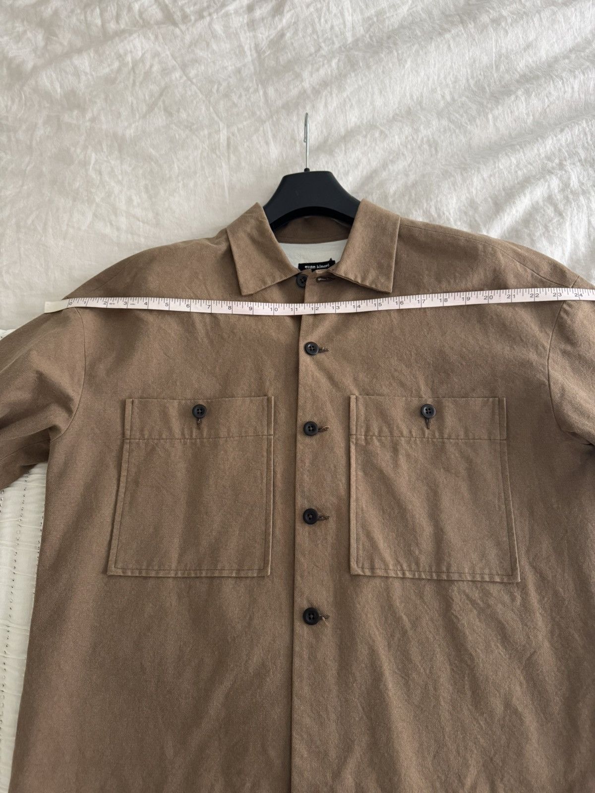Evan Kinori Field Shirt Two Undyed Organic Cotton Canvas Size US XS / EU 42 / 0 - 13 Thumbnail